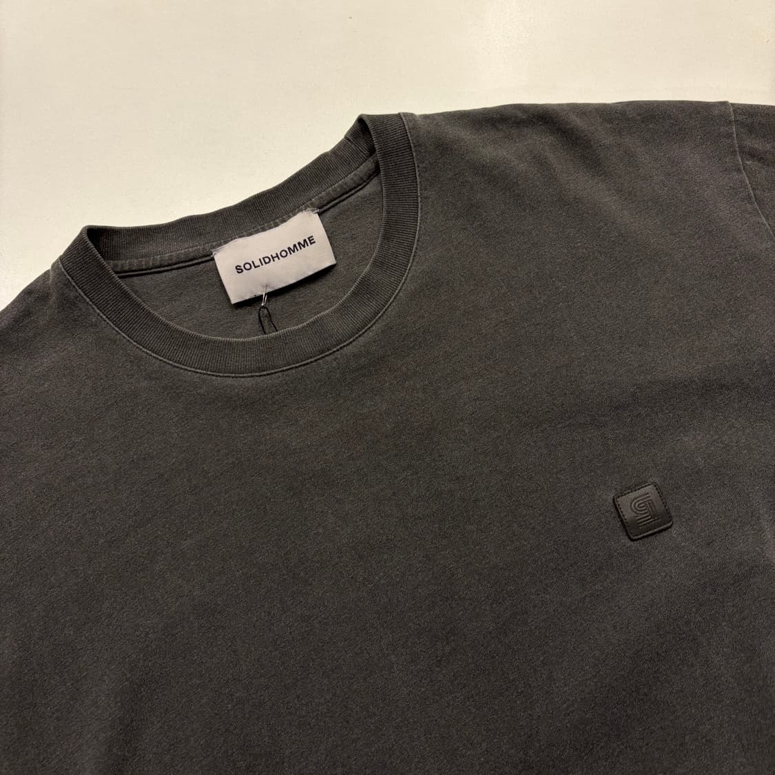 [105] 20s 솔리드옴므 워싱 그레이 반팔 티셔츠 C610 상품이미지3