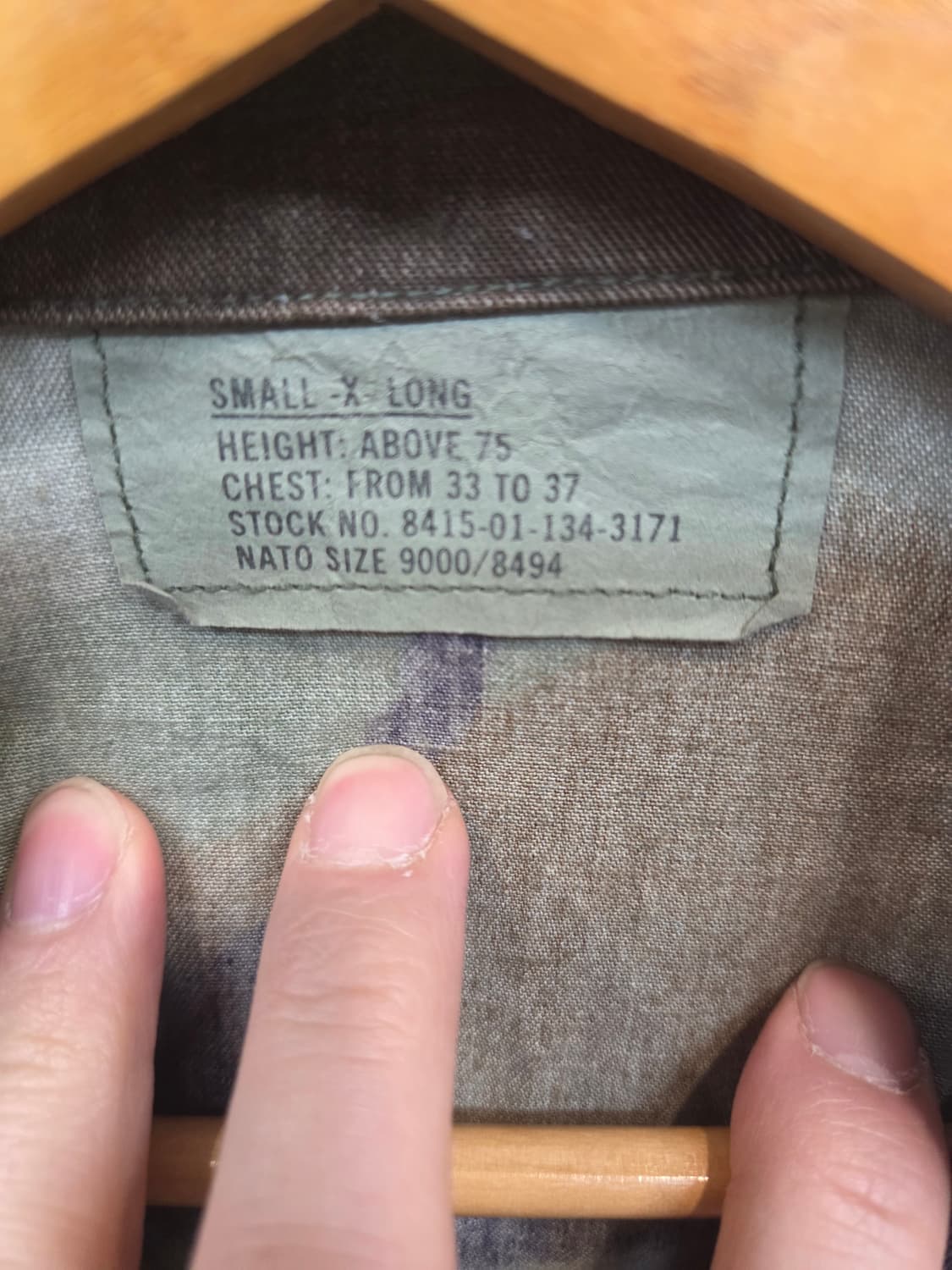 밀리터리 우드랜드 에어포스 카모 야상자켓 s long 상품이미지3