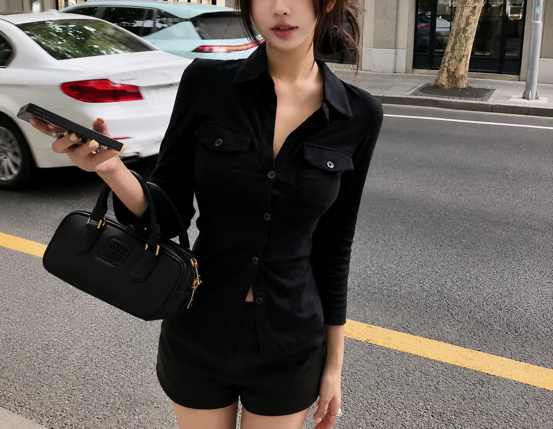 7부 셔츠 카라티셔츠 상품이미지1
