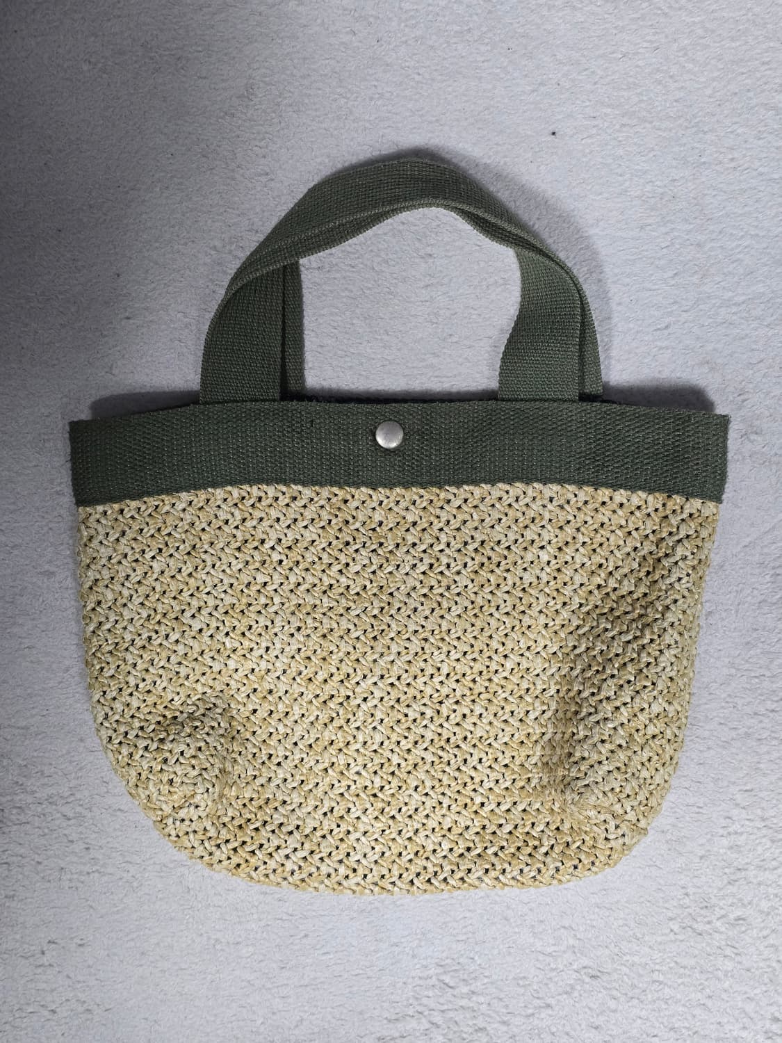 Beams 빔즈 라탄 토트백 카키 상품이미지3