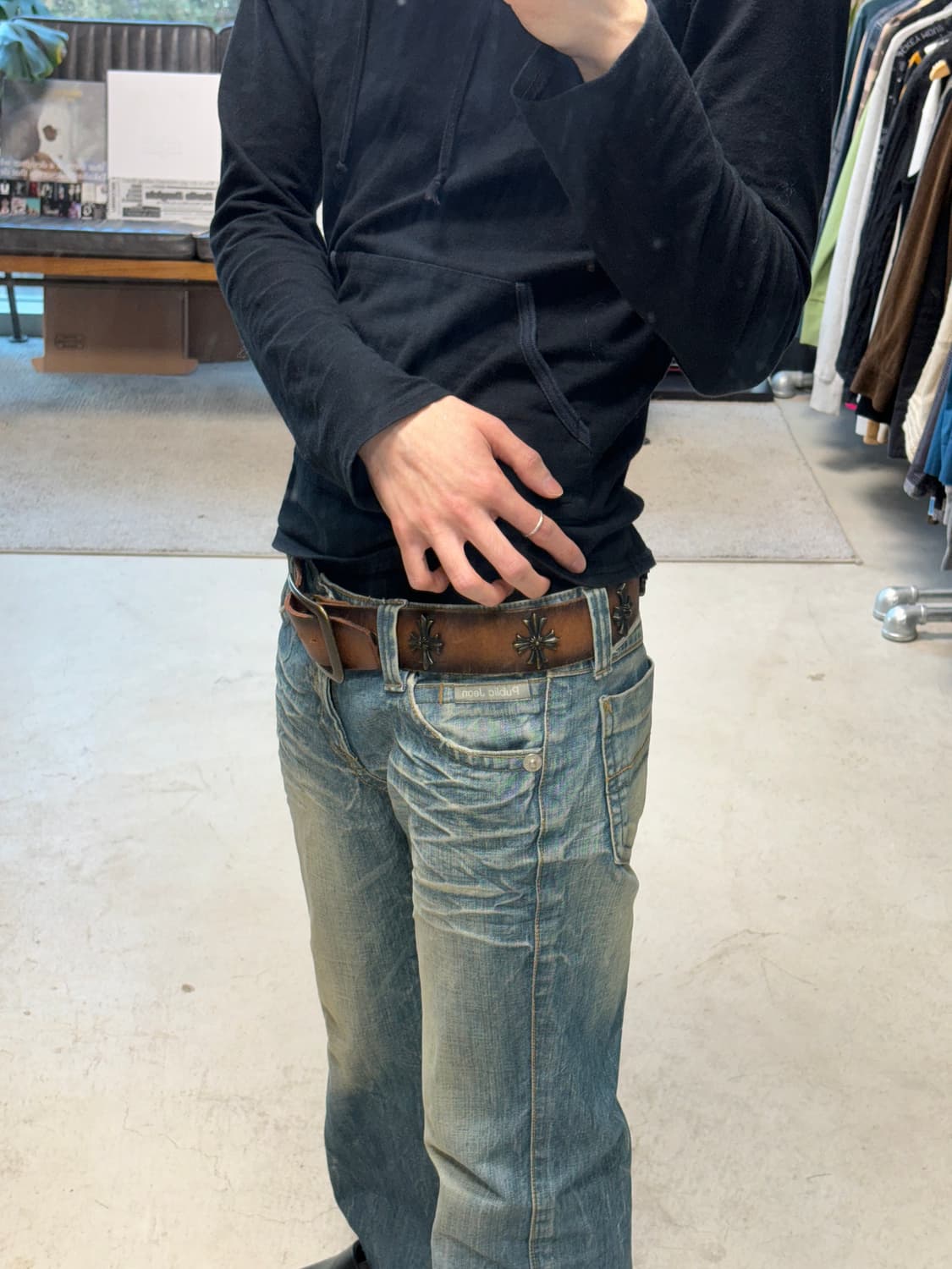 빈티지 레더 벨트 상품이미지3