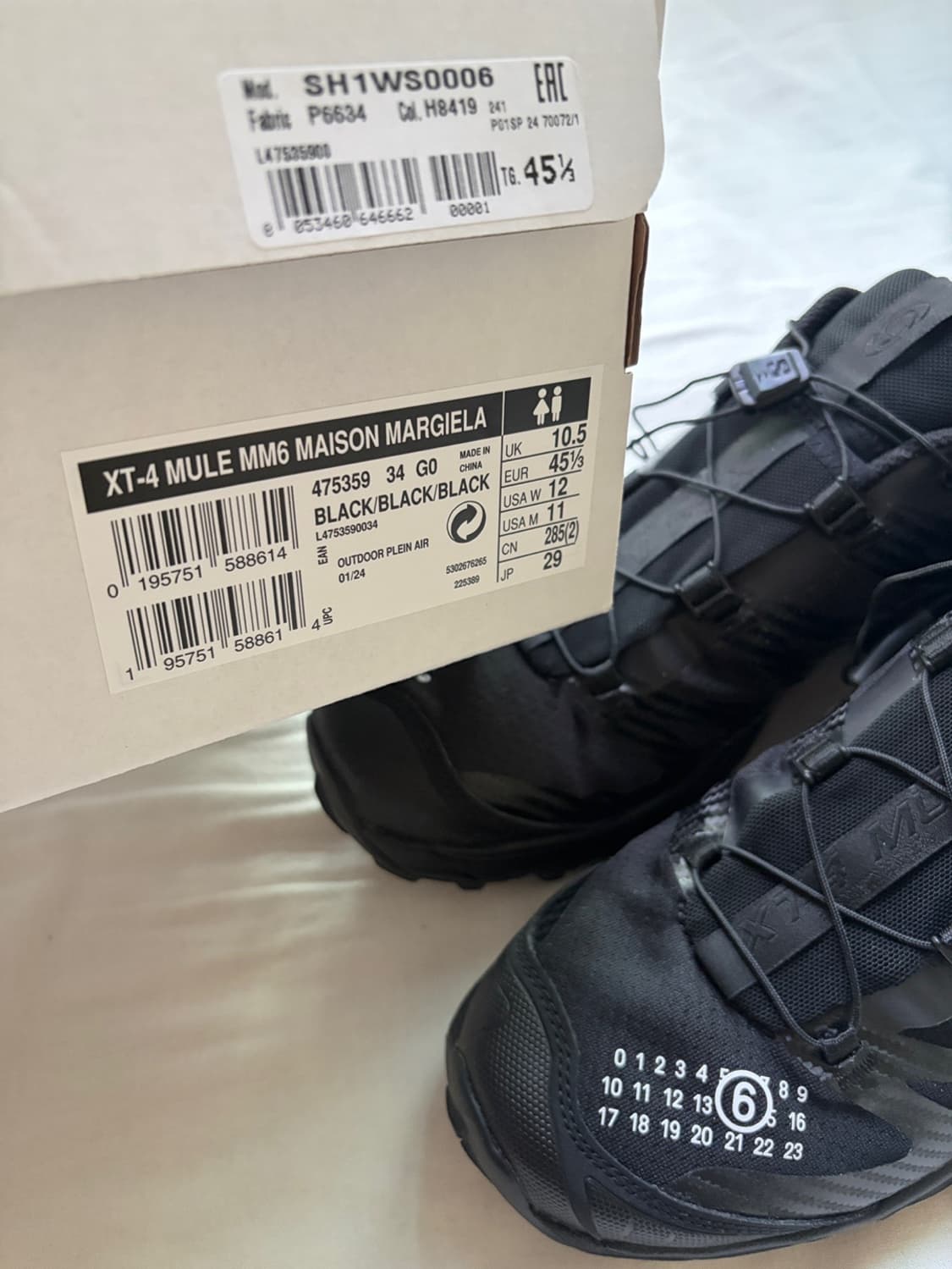 살로몬 x MM6 메종 마르지엘라 XT-4 뮬 블랙 Salomon x M 상품이미지6