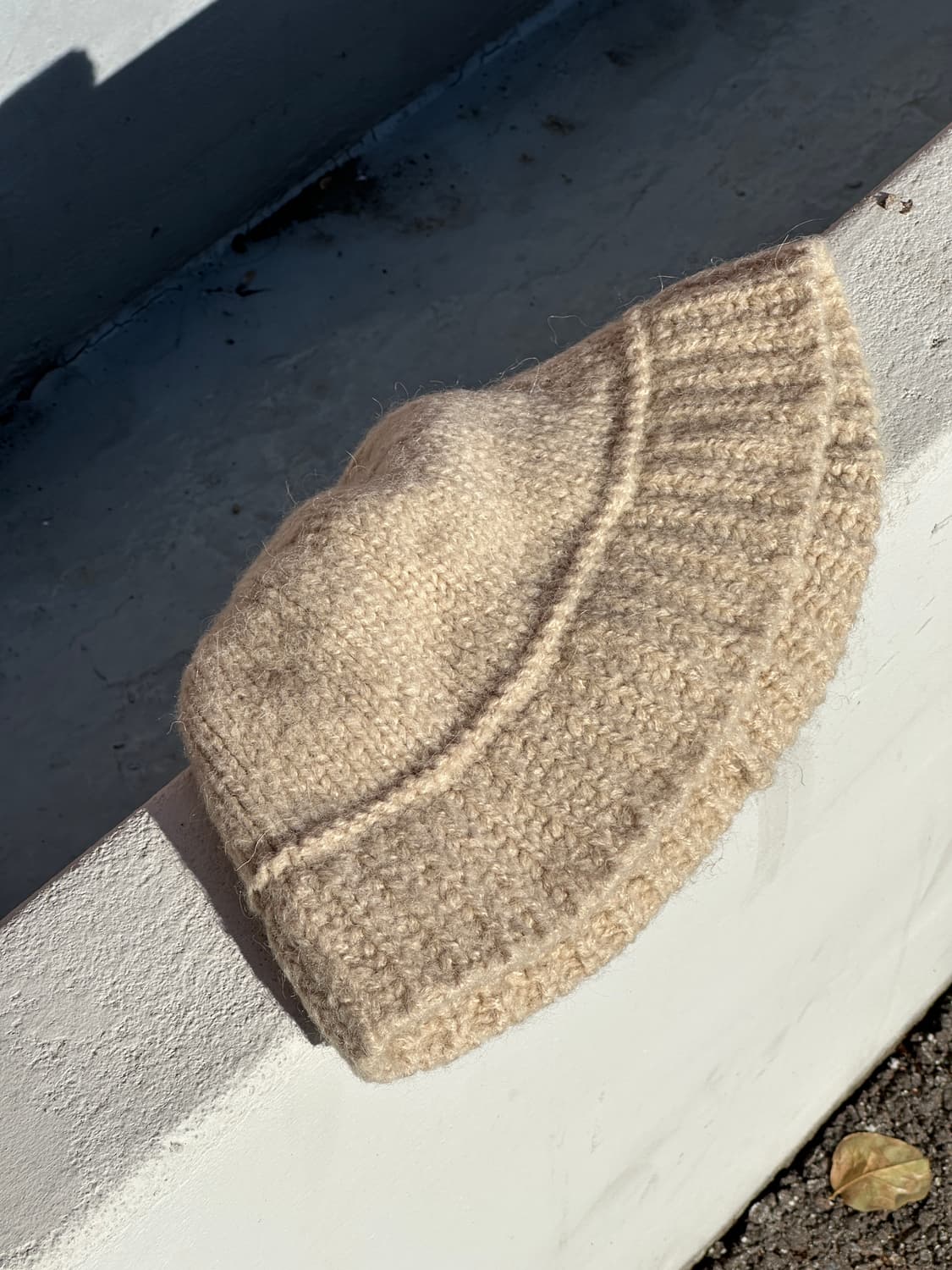 [L-XL] 빈티지 아이보리 니트 버킷햇 모자 상품이미지3