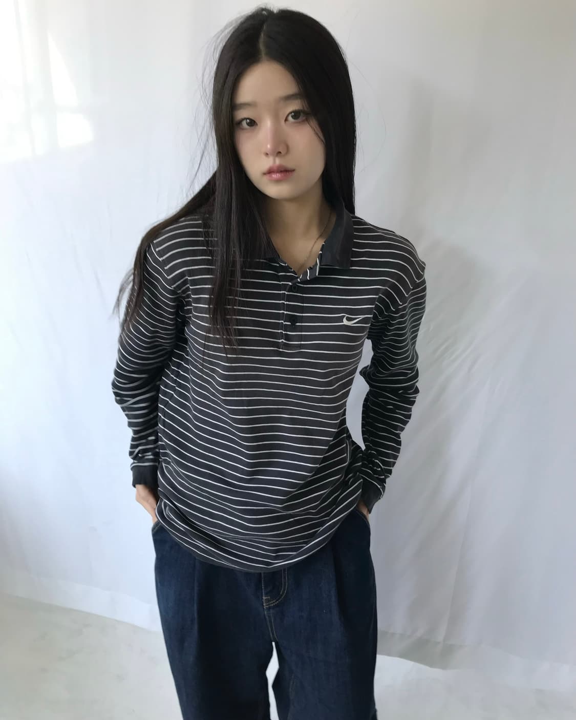 나이키 블랙 스트라이프 폴로 티셔츠  상품이미지8