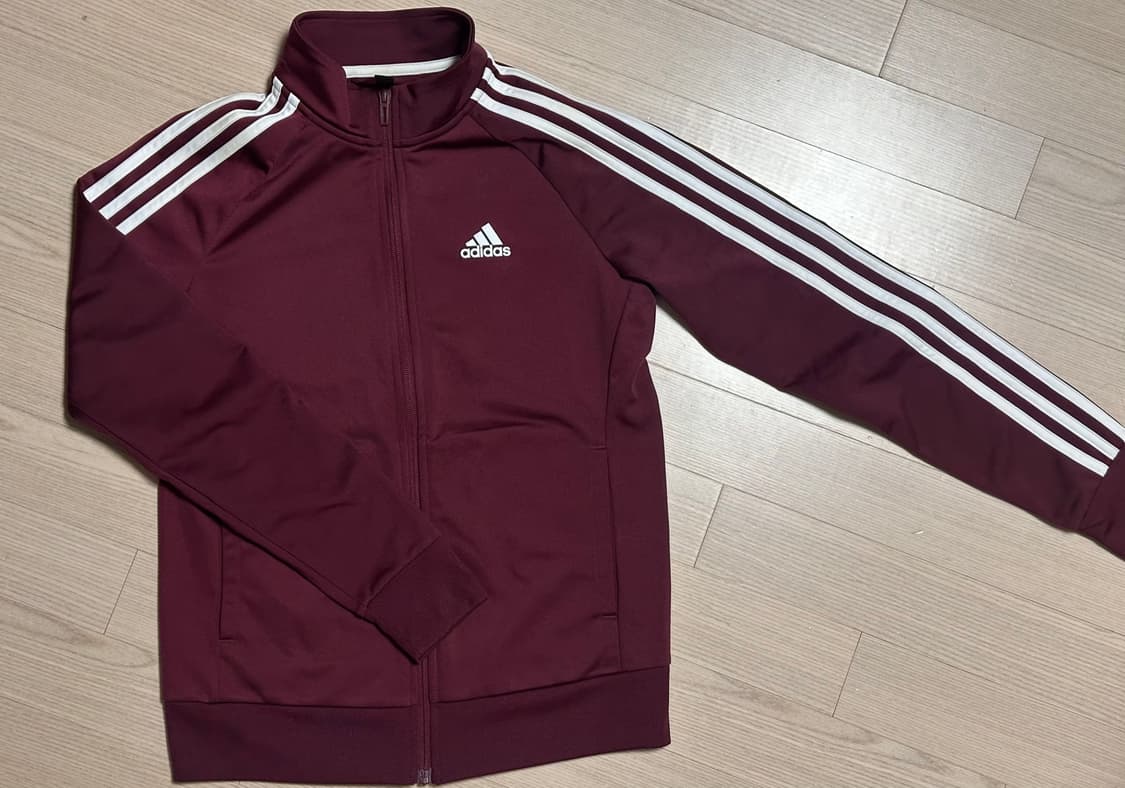 아디다스 우먼스 스트라이프 트랙 탑 삼선 져지 쉐도우 레드 M사이즈 상품이미지1