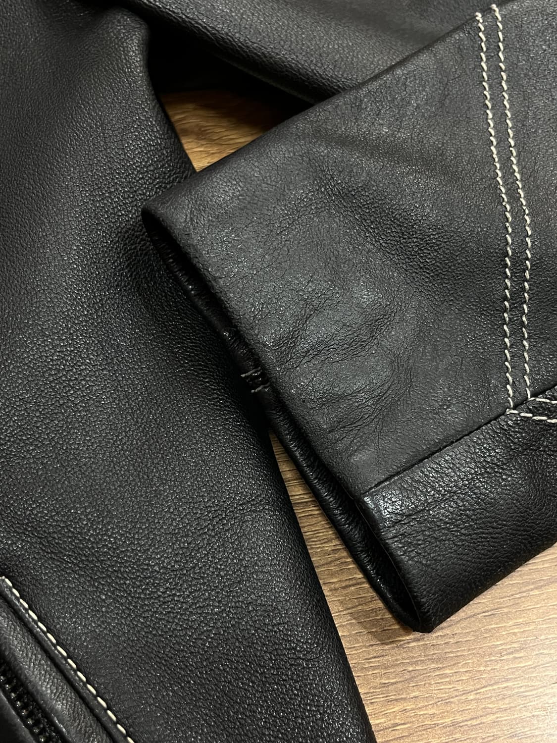 Pierre Cardin 피에르가르뎅 스티치 양가죽자켓 상품이미지10