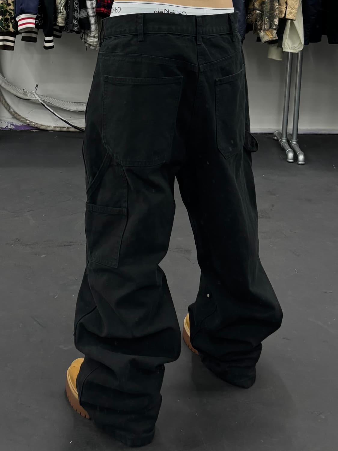 더블니 카펜터 블랙 데님팬츠 상품이미지5