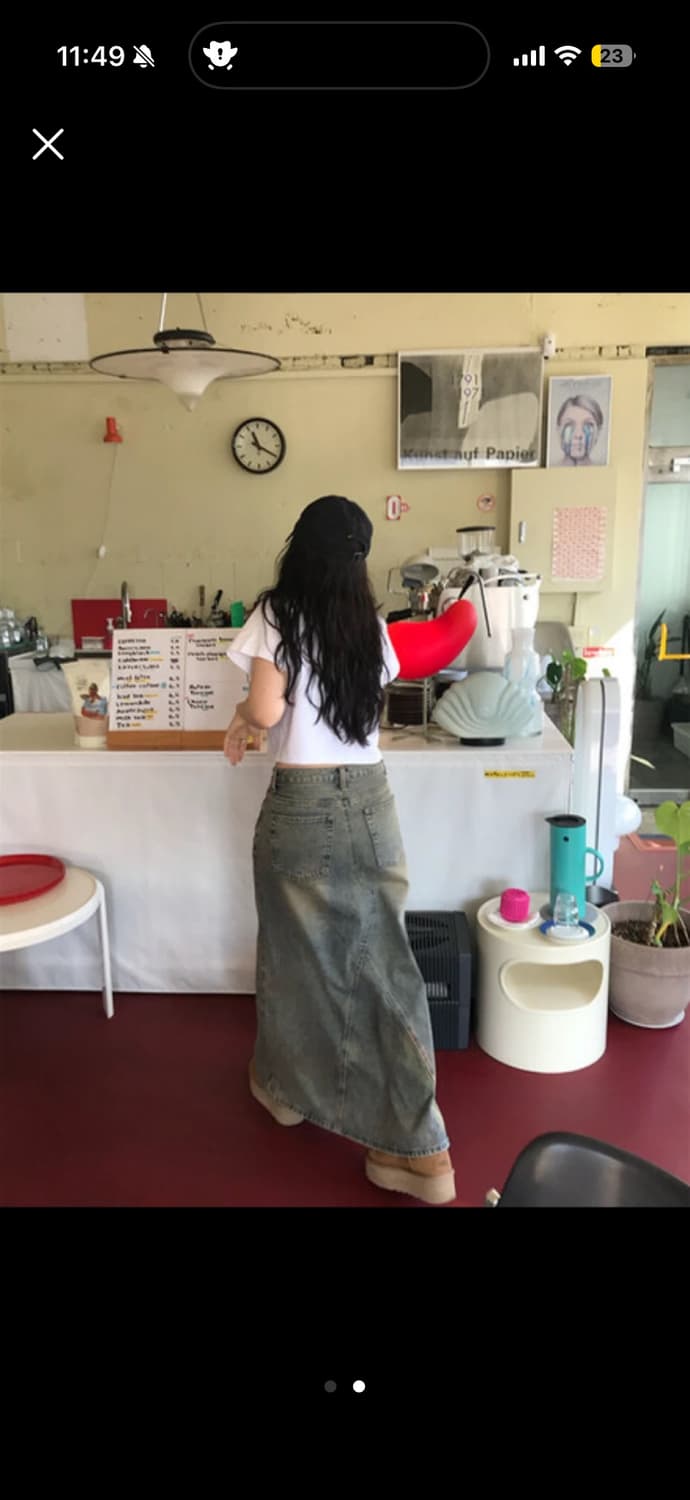 어반룸 데님 롱 스커트 상품이미지2