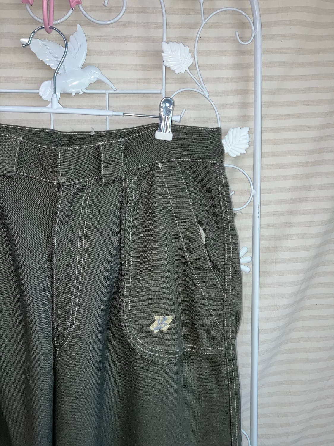 빈티지 카키 워크 팬츠 y2k 스트릿 갸루 펑키 일본빈티지532 상품이미지3