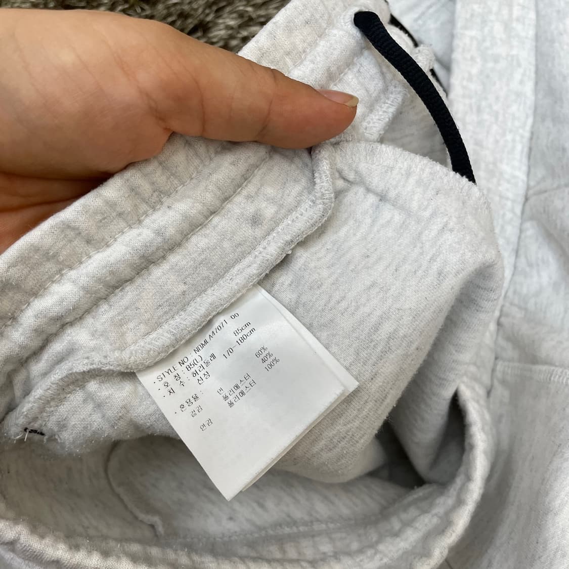 뉴발란스 new balance 멜란지 코튼 조거팬츠 85(L) 상품이미지3