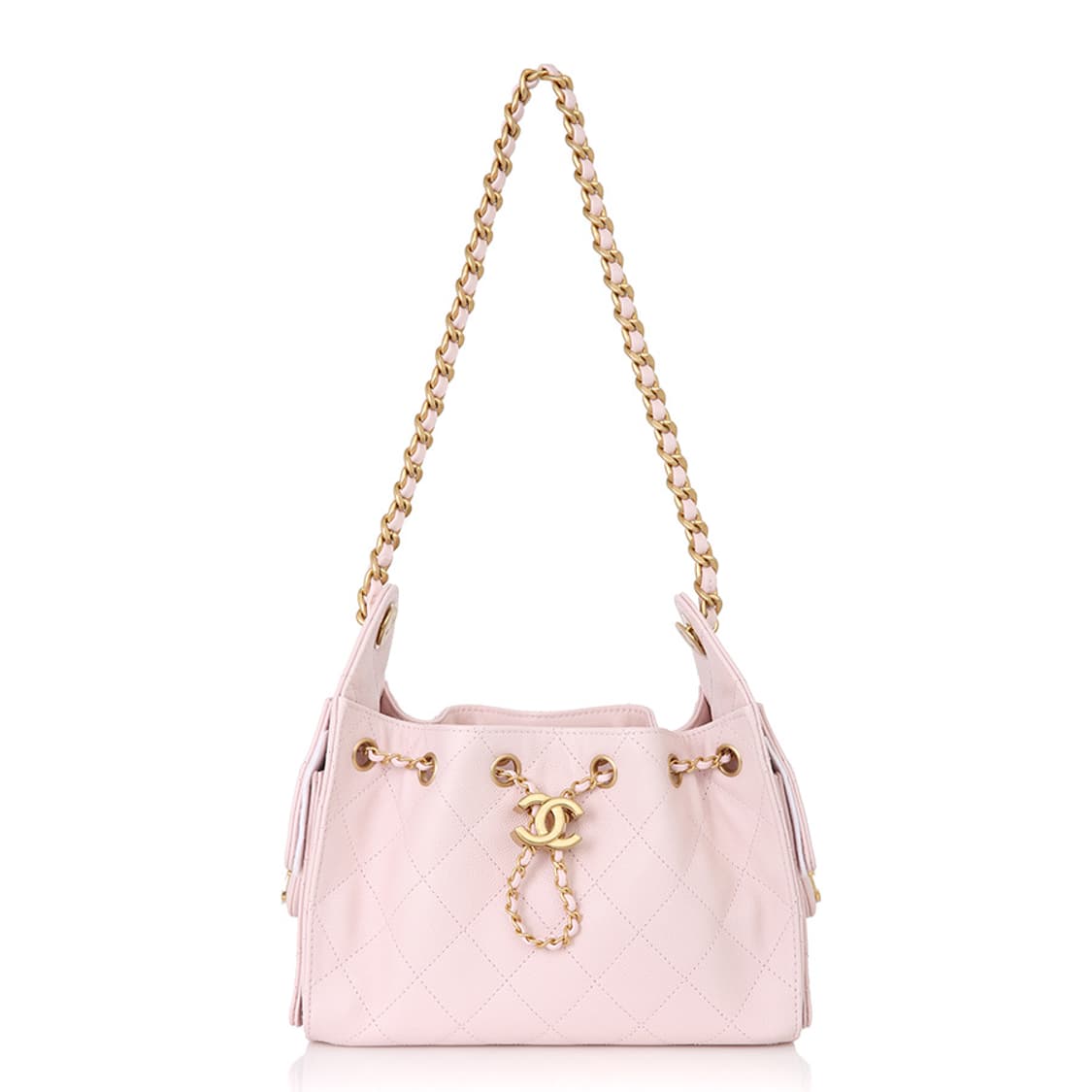 샤넬 25백 미니 캐비어 핑크 금장 체인숄더백 AS5631 상품이미지1