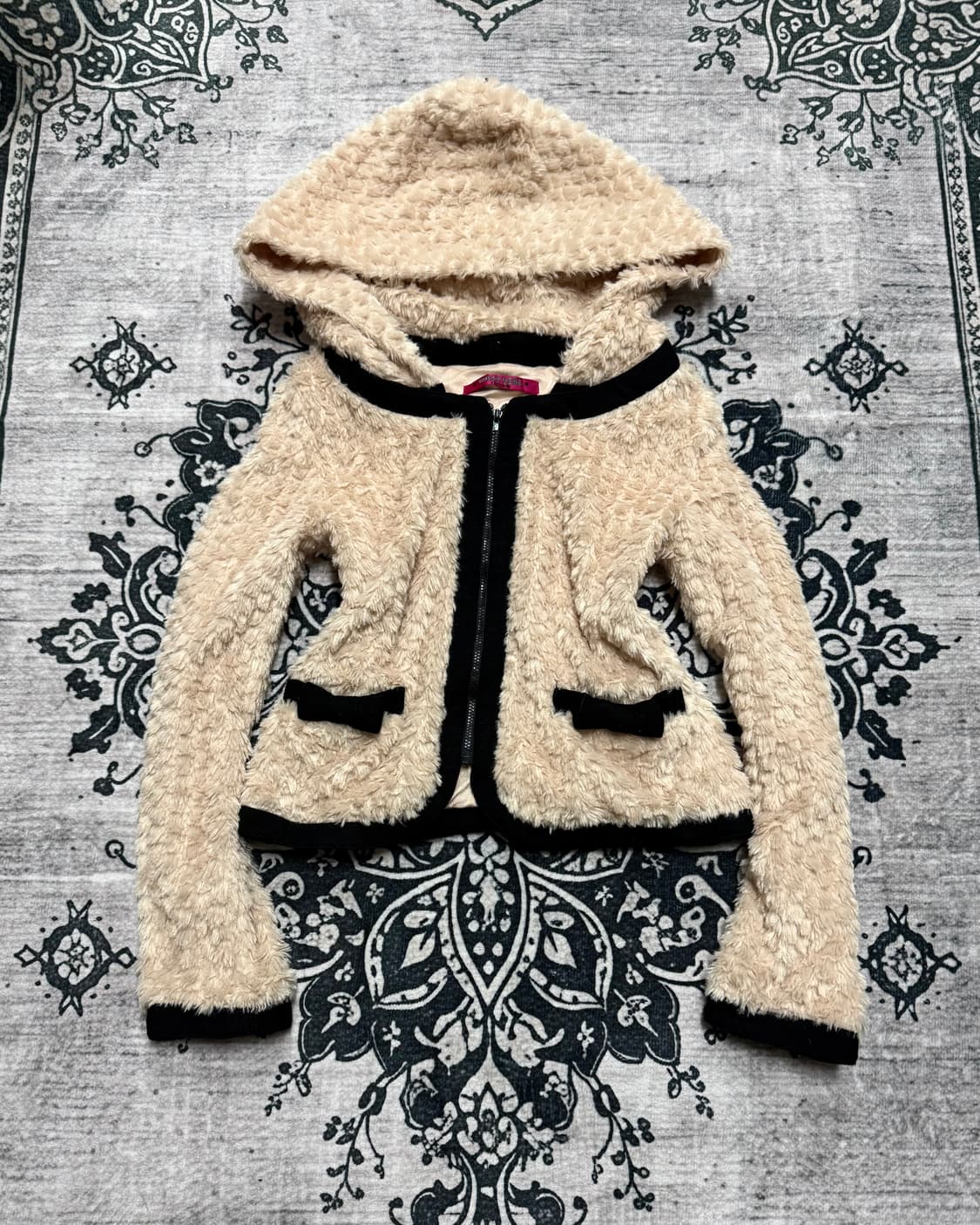 Anna Sui dolly girl fur zip hooded jacke 상품이미지4