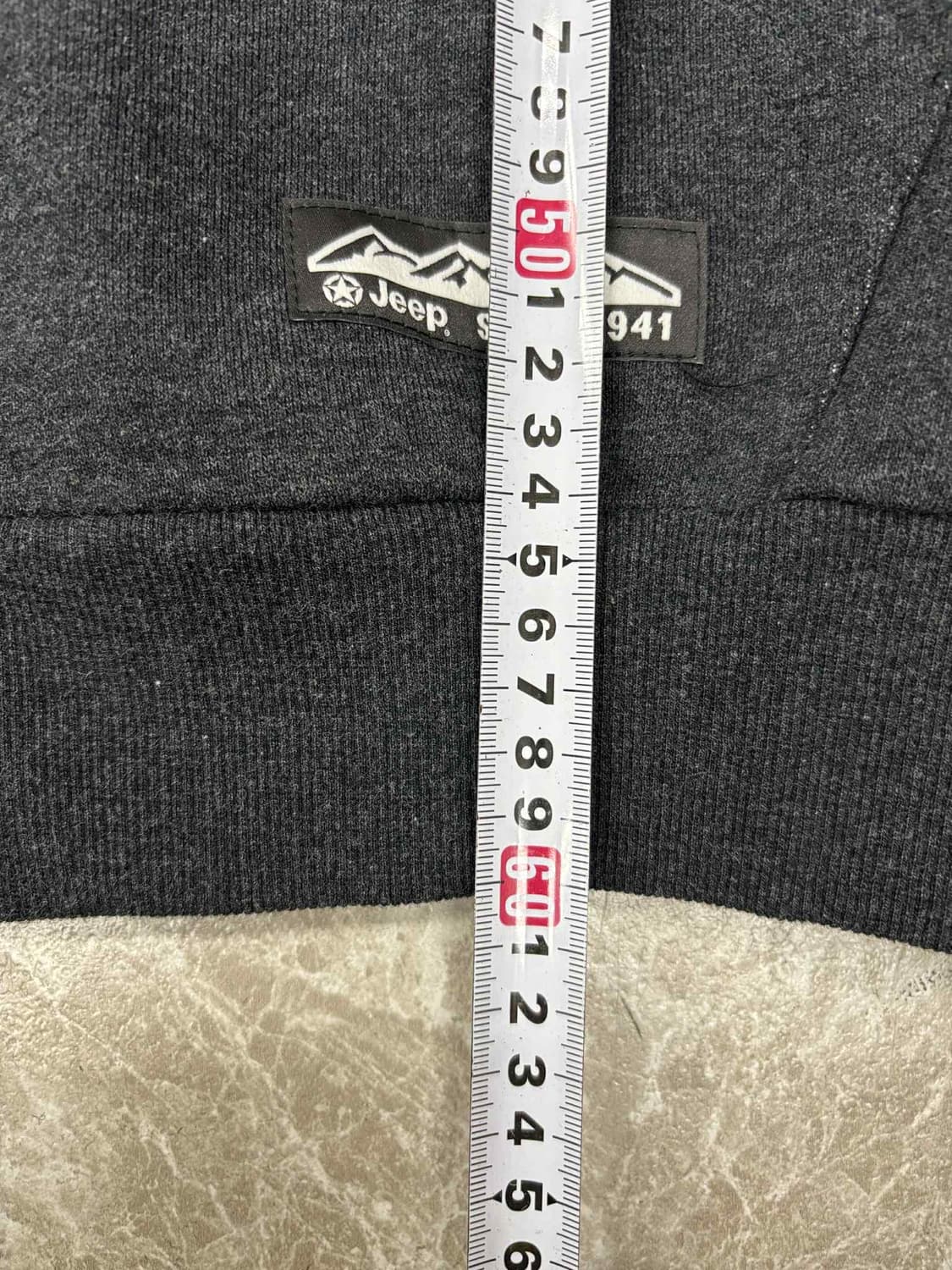 Jeep 지프 그레이 스웻 후드집업 희귀져지(S) 상품이미지7