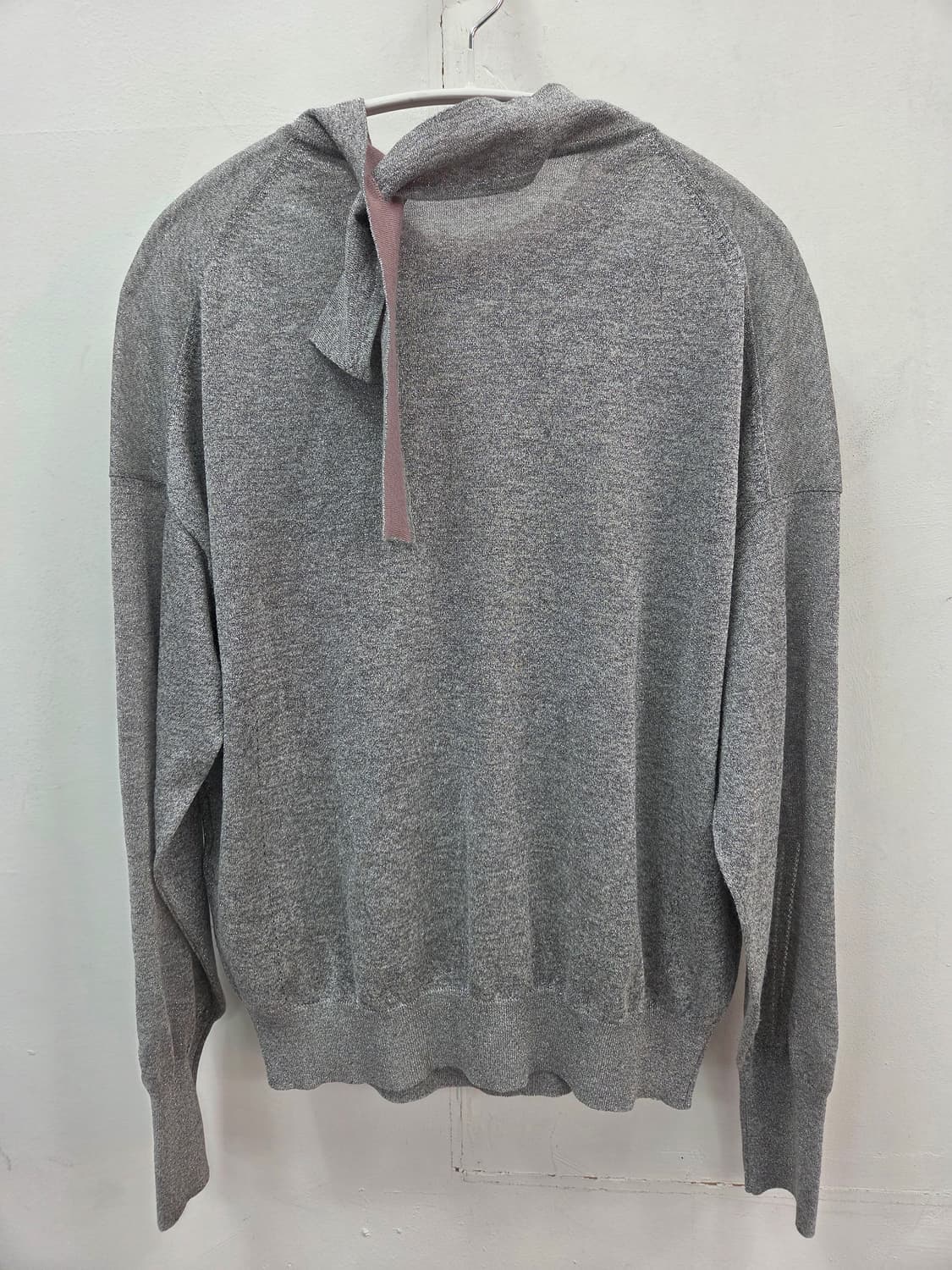 F 한섬 타임 TIME 캐시미어 회색 여성 반짝이 니트 상품이미지4