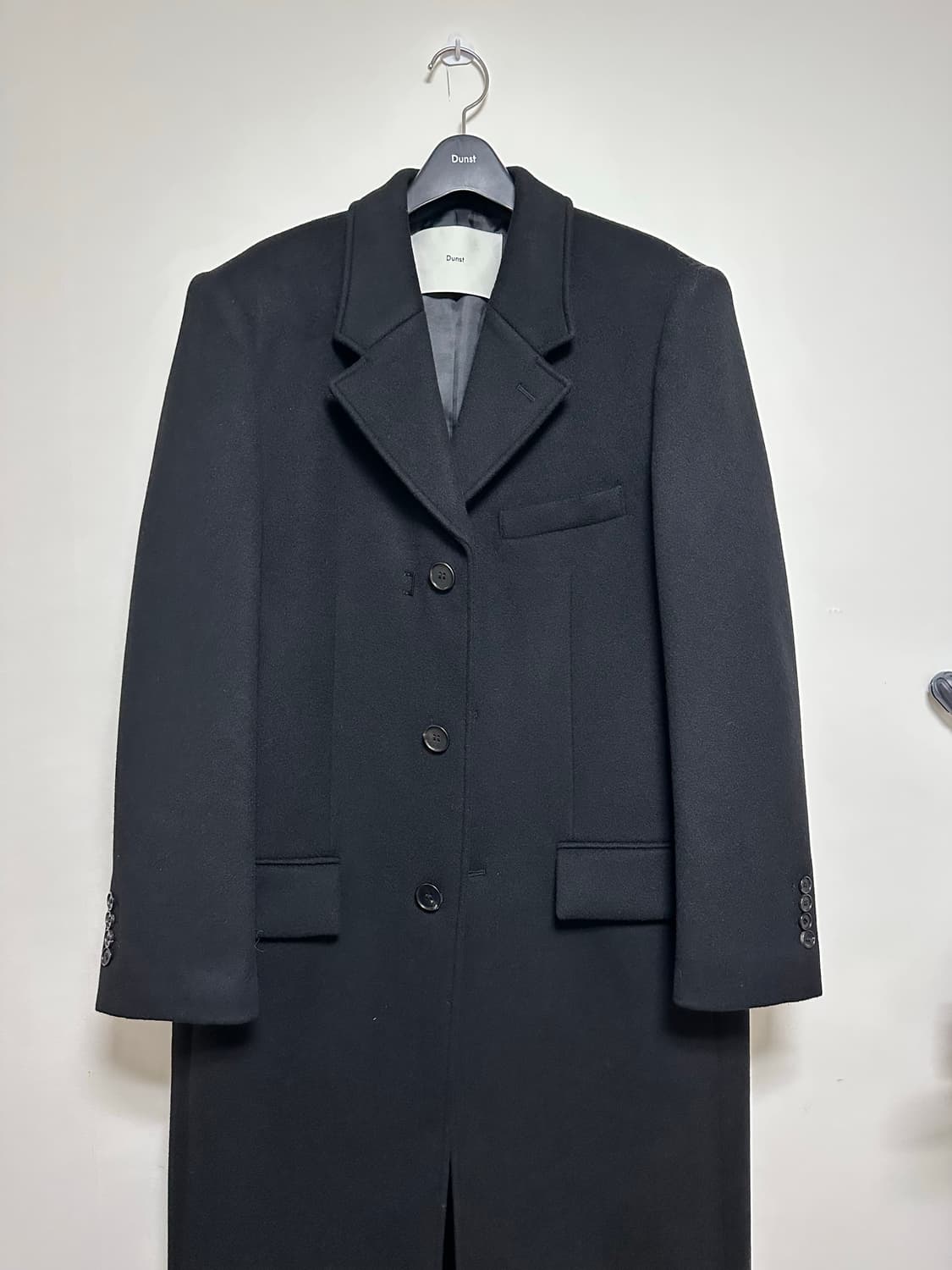던스트 유니섹스 투웨이 캐시미어 코트 블랙 S 상품이미지4