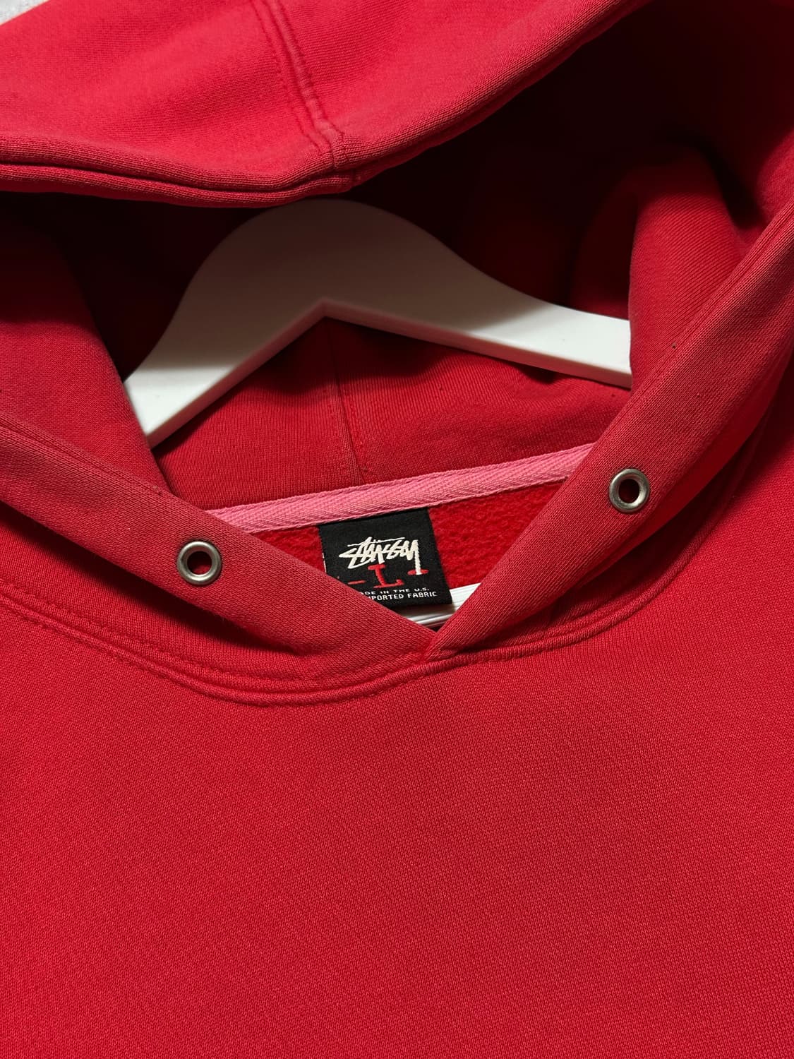 스투시 스탁 빅로고 레드 후드티 상품이미지6