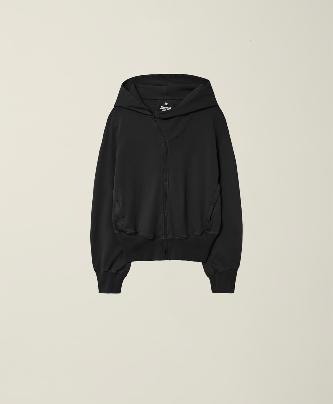 GARMENT DYED CURVED HOODED ZIP JACKET 상품이미지1