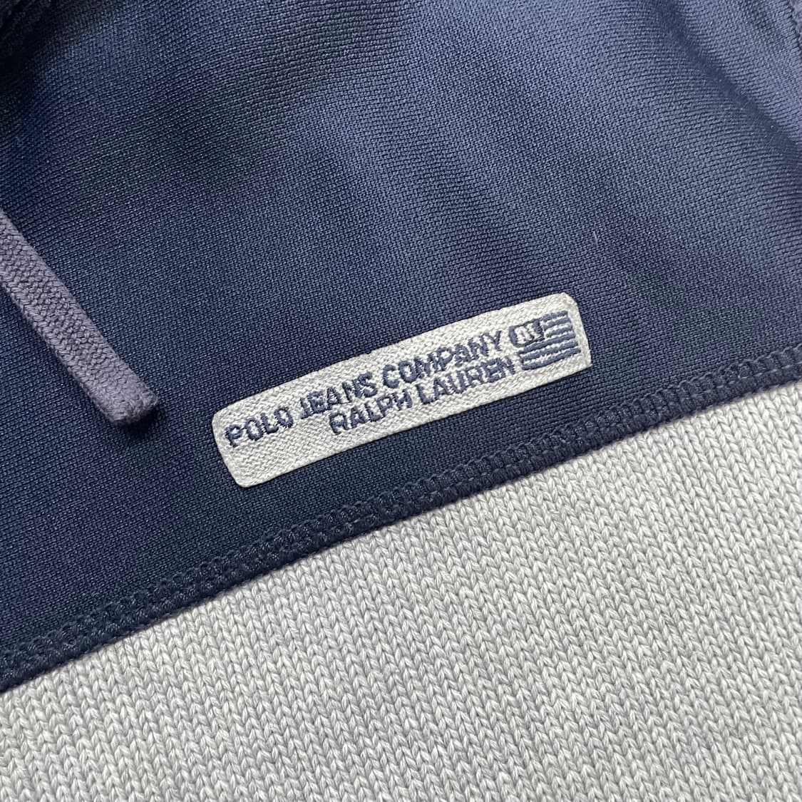 폴로 진스 컴퍼니 니트 후드집업 그레이 네이비 상품이미지3