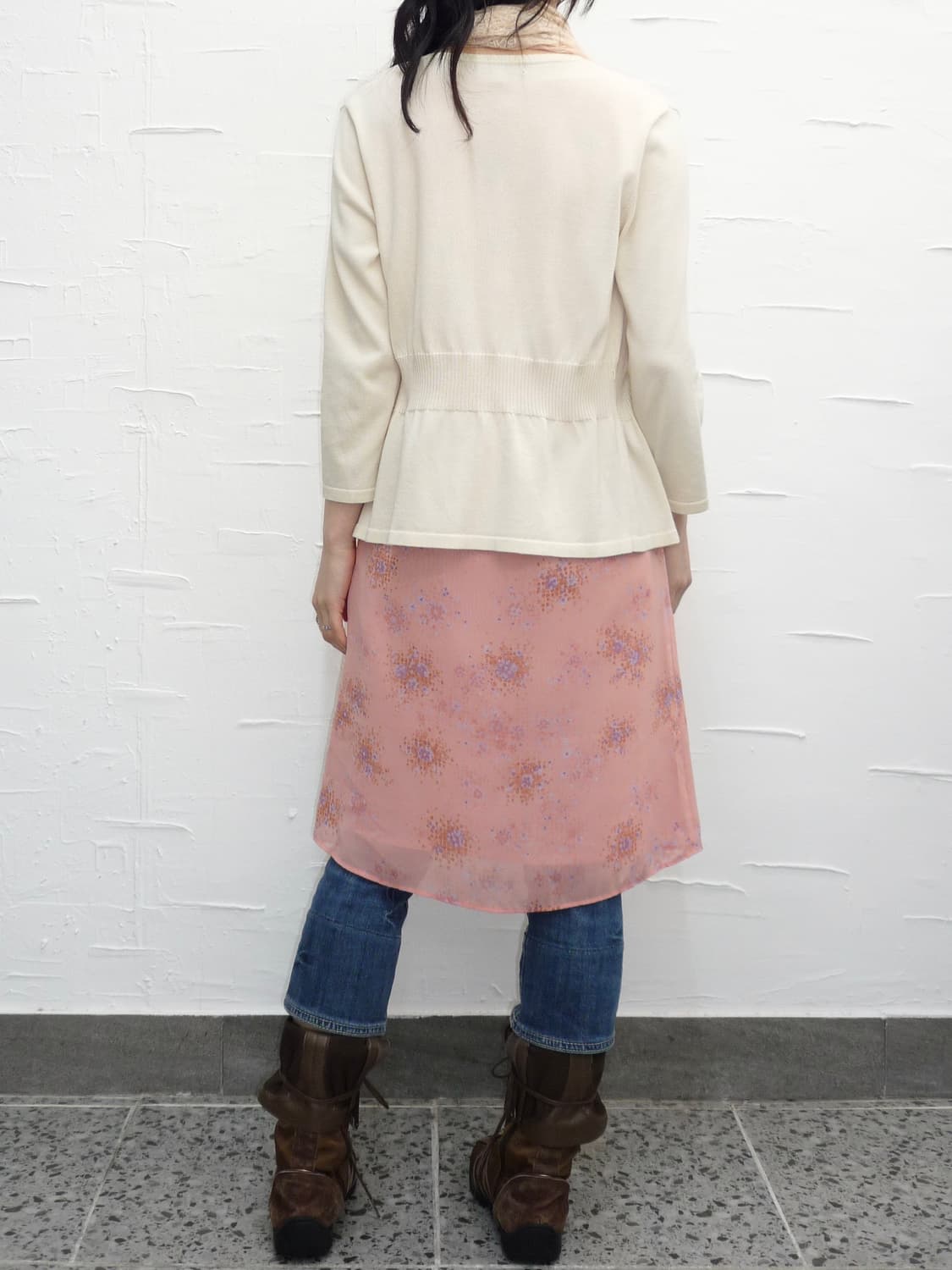 Ivory lined cardigan 상품이미지4