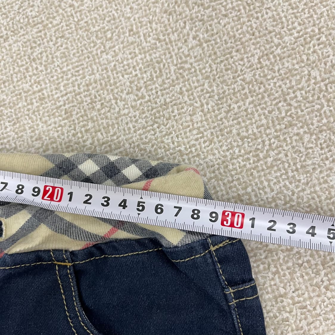 12 고급 키즈 체크 롤업 바지 0123M 상품이미지5