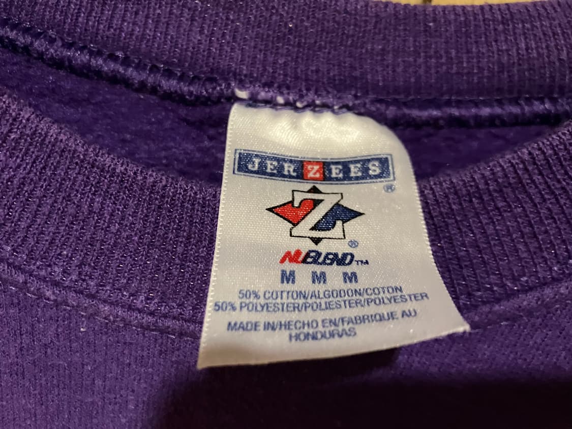 JERZEES 저지스 50/50 퍼플 스웻셔츠 빈티지 러셀 상품이미지4