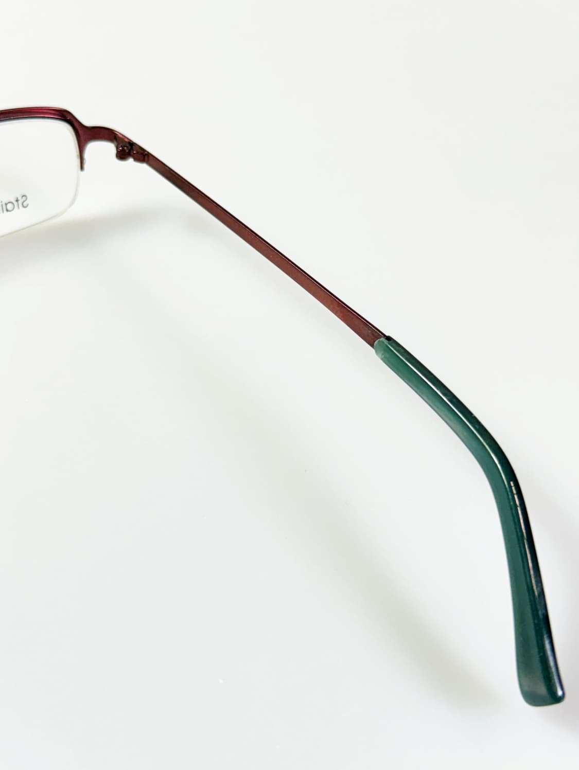 KIPLING 딥브라운 메탈 반무테 스퀘어 빈티지 안경 상품이미지6