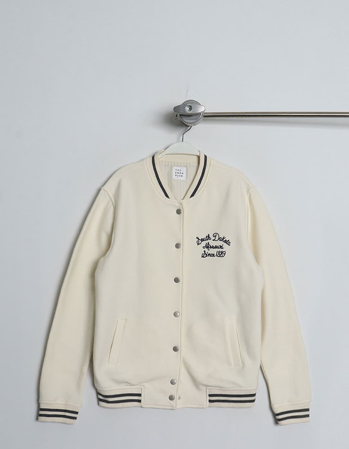 THE EMPORIUM Jersey Sweat Varsity Jacket 상품이미지1