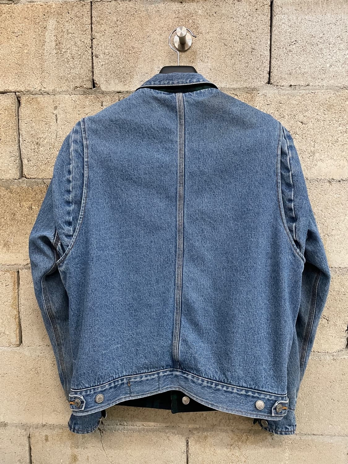 80s 폴로 랄프로렌 리버시블 타탄 체크 데님 자켓  상품이미지7