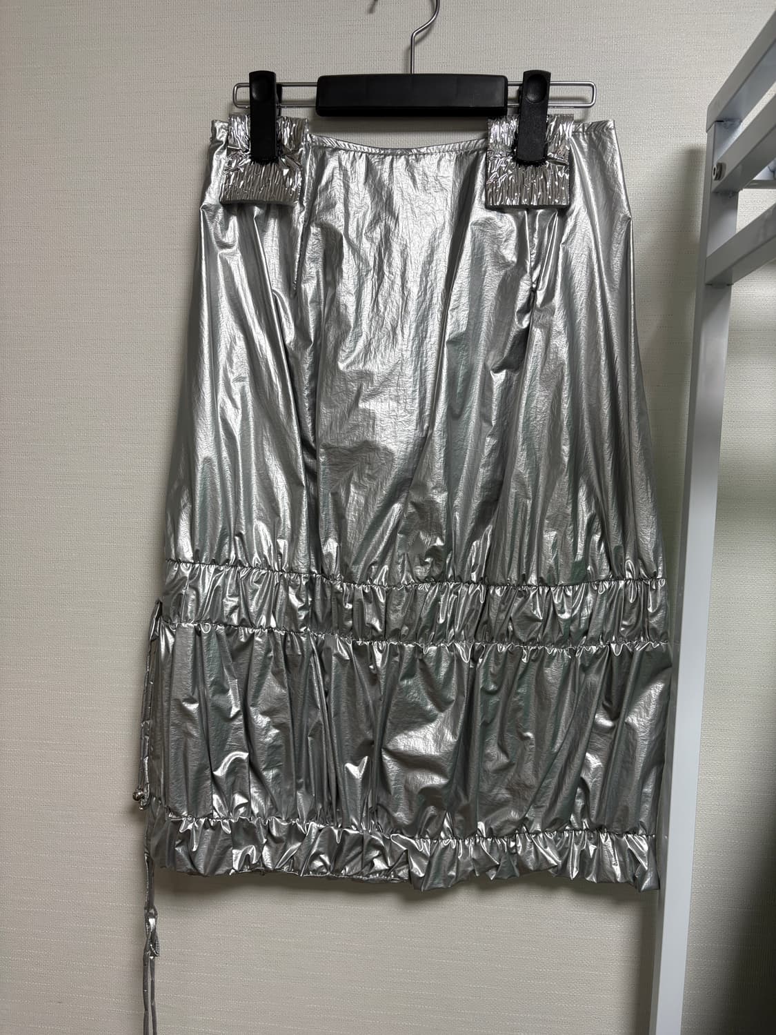 언노운블루 실버 벌룬 스커트 상품이미지3