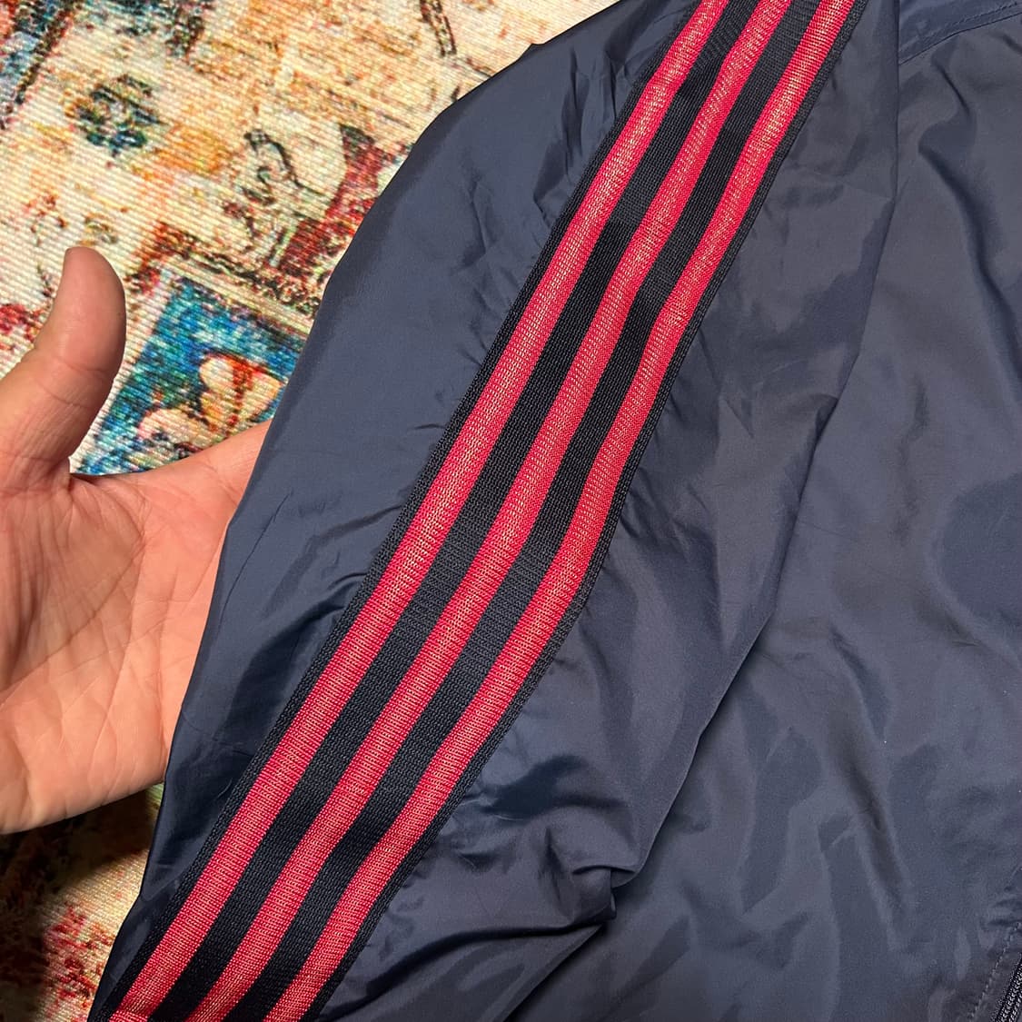 [M] 아디다스 글리터 핑크 삼선 바람막이 상품이미지2