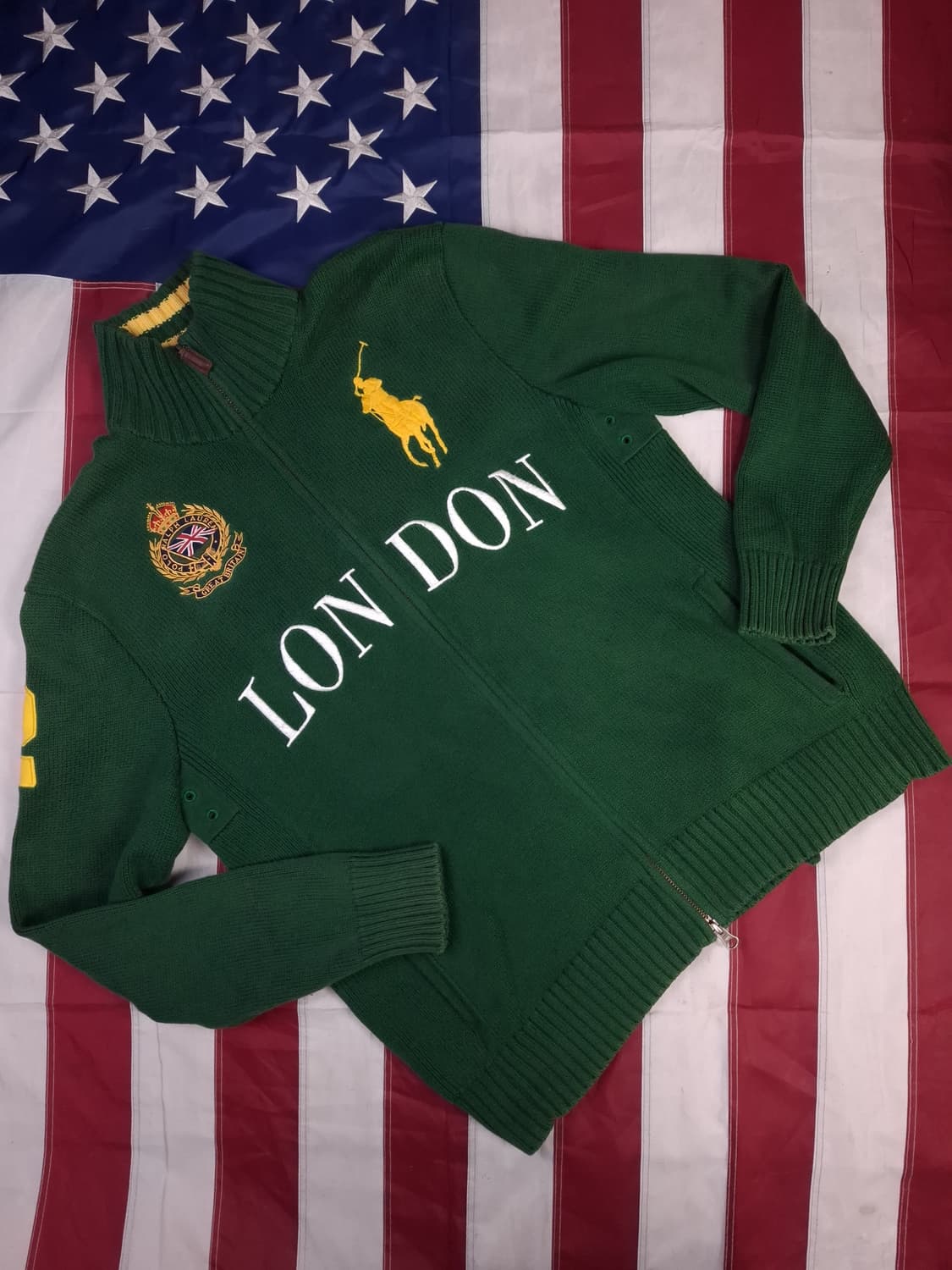 오리지날 폴로 랄프로렌 치프키프 런던 빅포니 니트 집업 상품이미지1