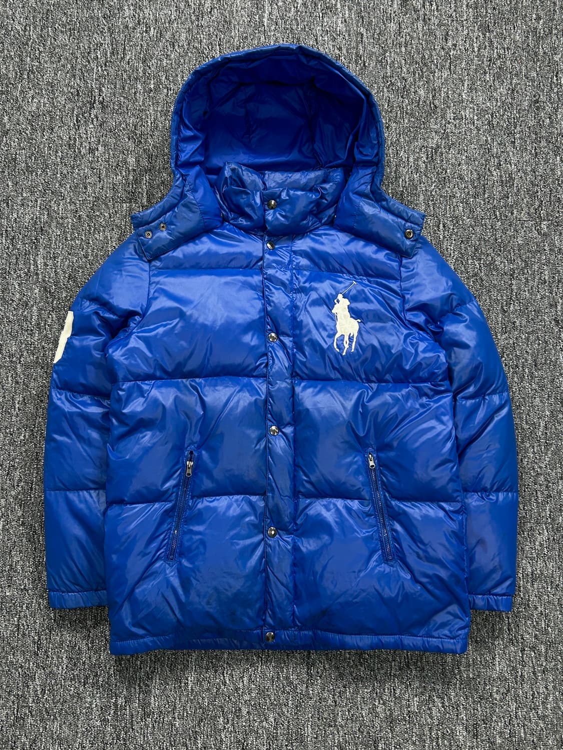 폴로 랄프로렌 빅포니 블루 패딩 XL   상품이미지3