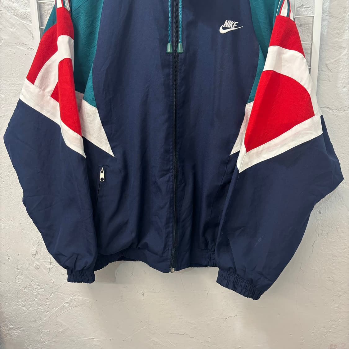 90s 나이키 올드스쿨 배색 빅 로고 바람막이 2XL 상품이미지4