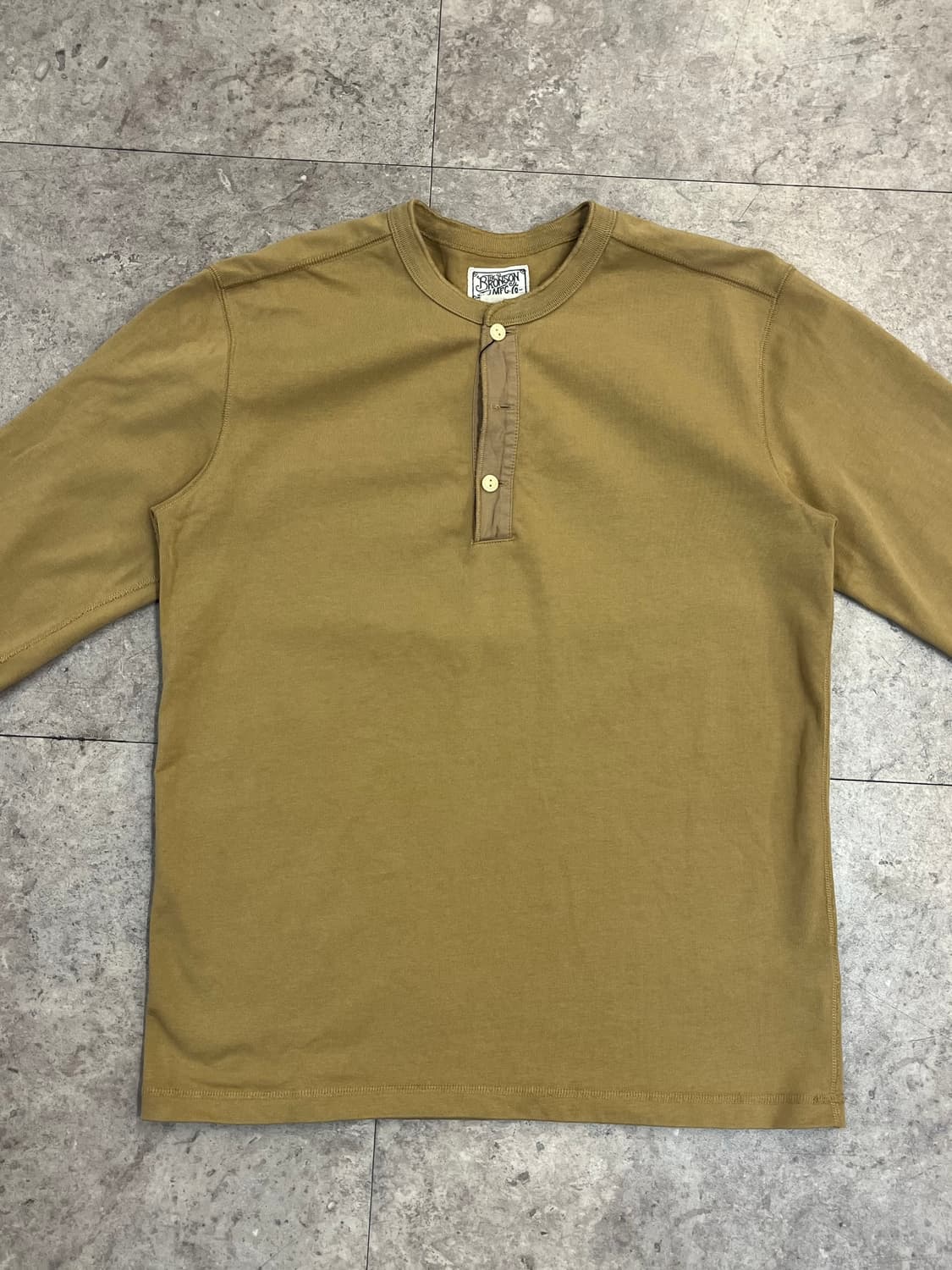 브론슨 헨리넥 긴팔티 베이지 L #csz4130 상품이미지4