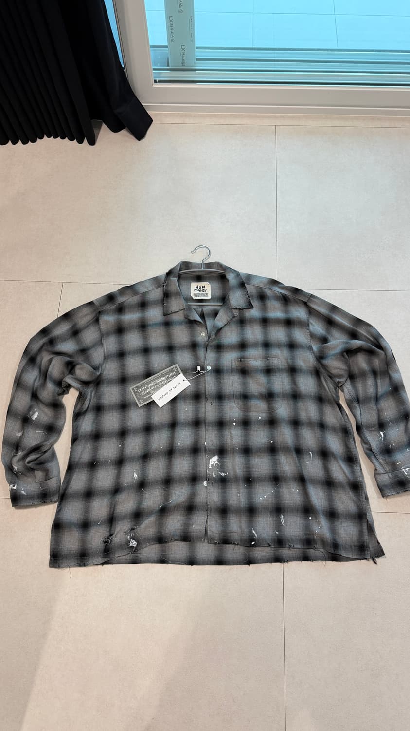 홈리스 hommless 레이온 셔츠 블랙 2사이즈 상품이미지3