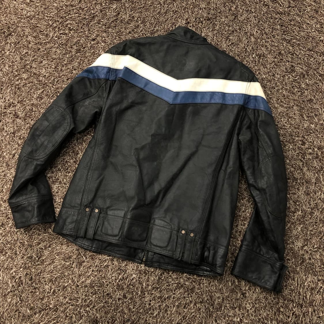 N‘gene 빈티지 레더 돈피 레이싱 라이더 가죽 자켓 상품이미지4