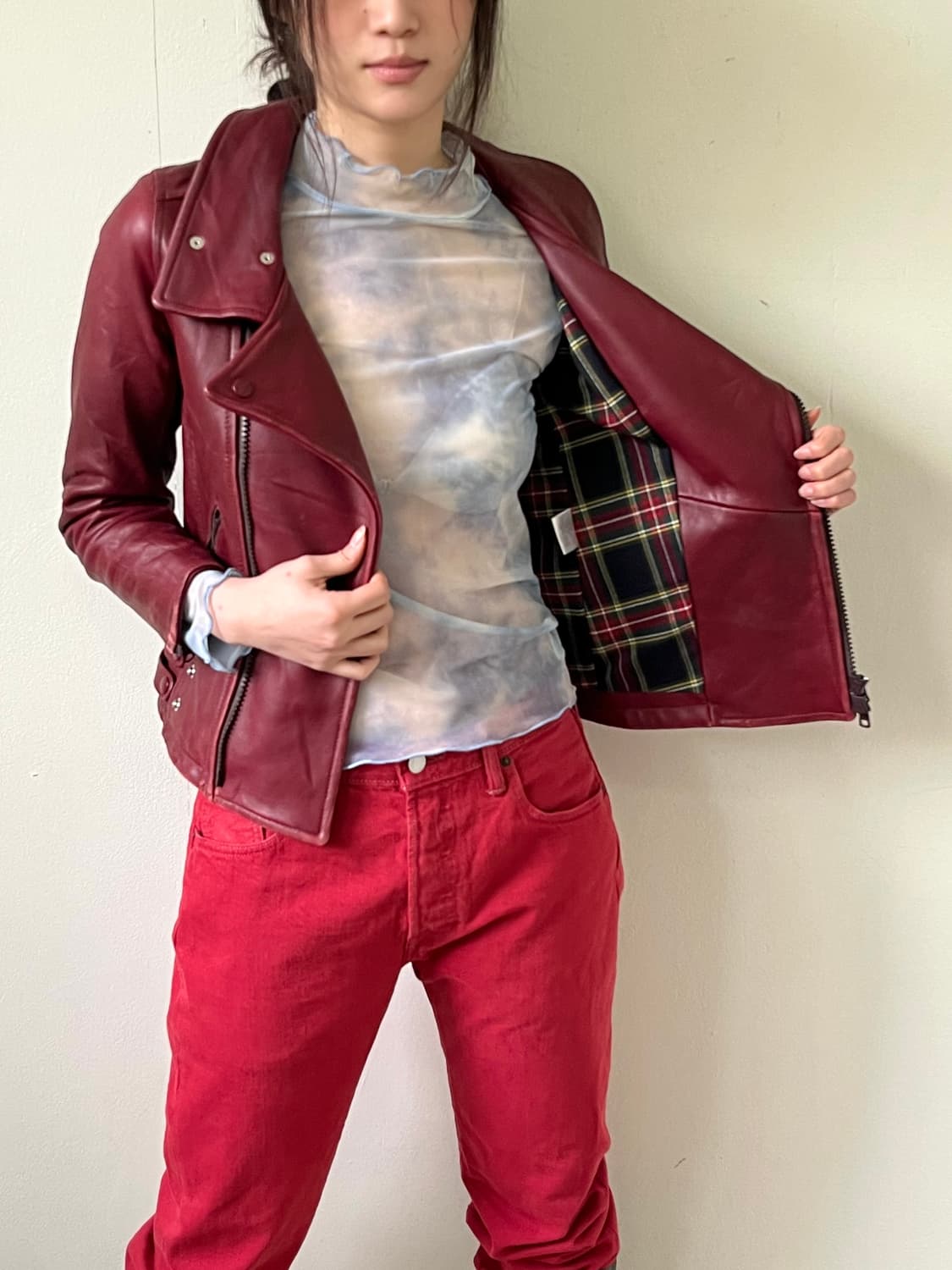 2PINK 스카이 시스루 터틀넥 상품이미지6