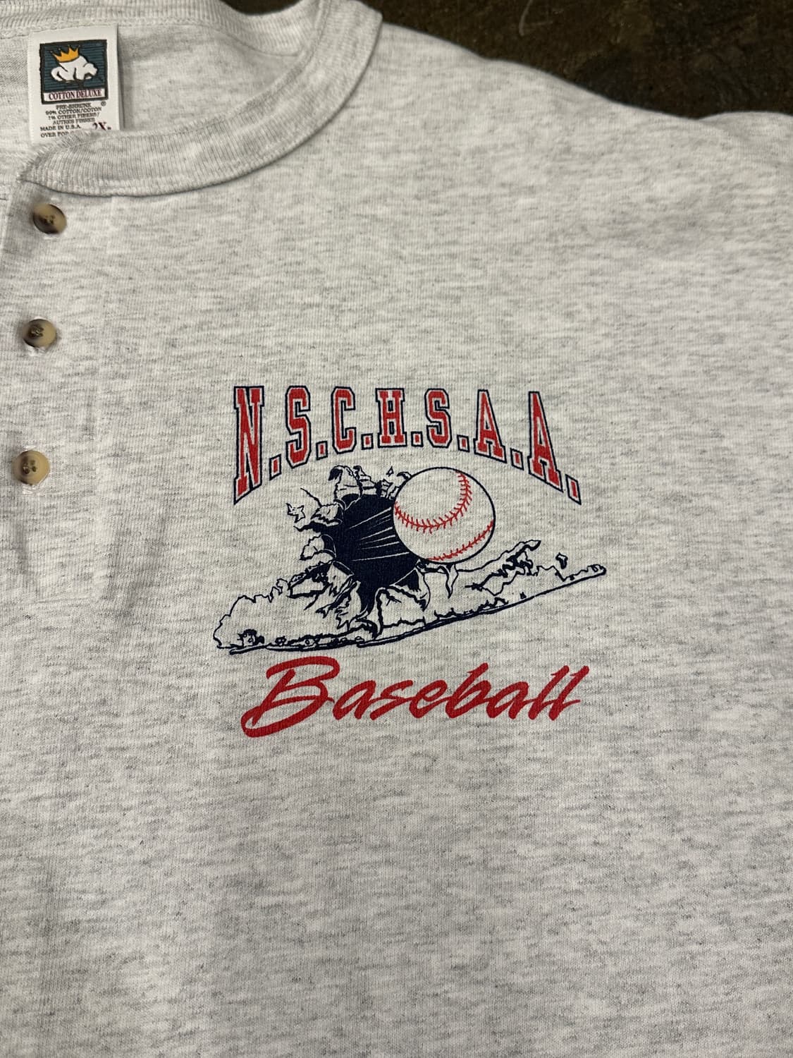 90s COTTON DELUXE 빈티지 베이스볼티 XXL 상품이미지3