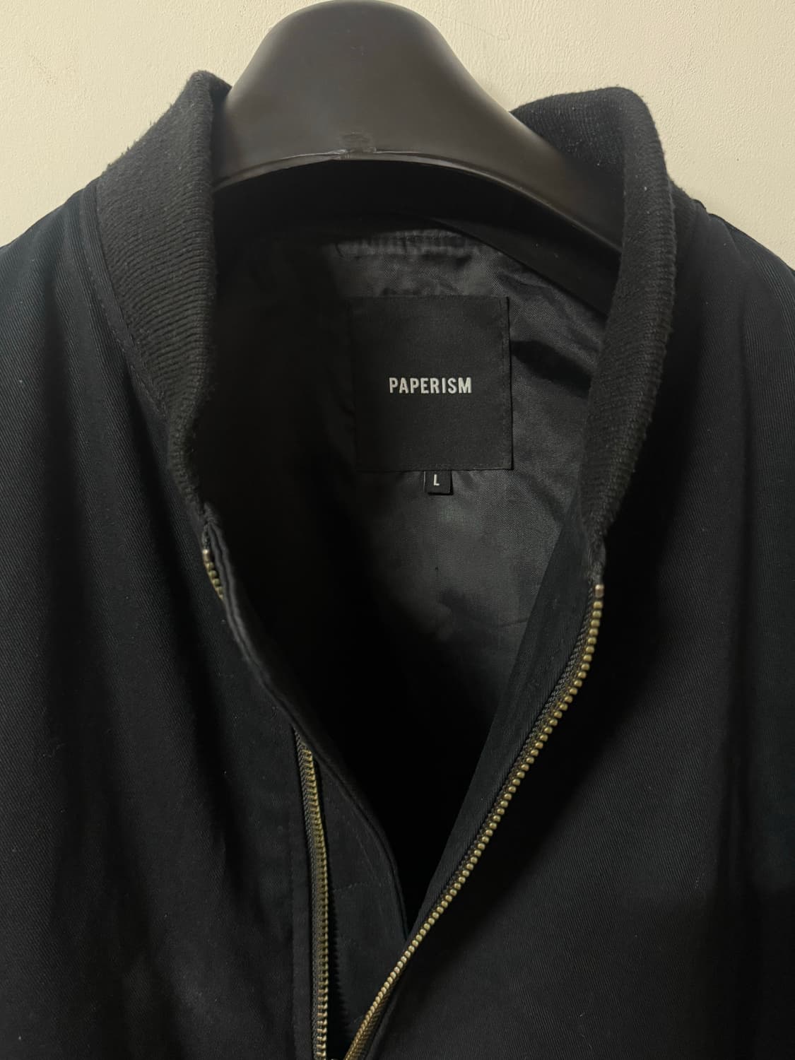 페이퍼리즘 블랙 MA-1 집업 블루종 자켓 L 상품이미지3