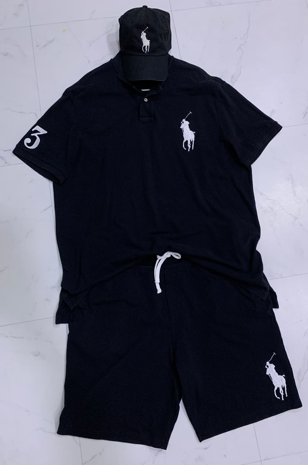 폴로 빅포니 블랙 쇼츠 (빅포니PK동일원단) 상품이미지7