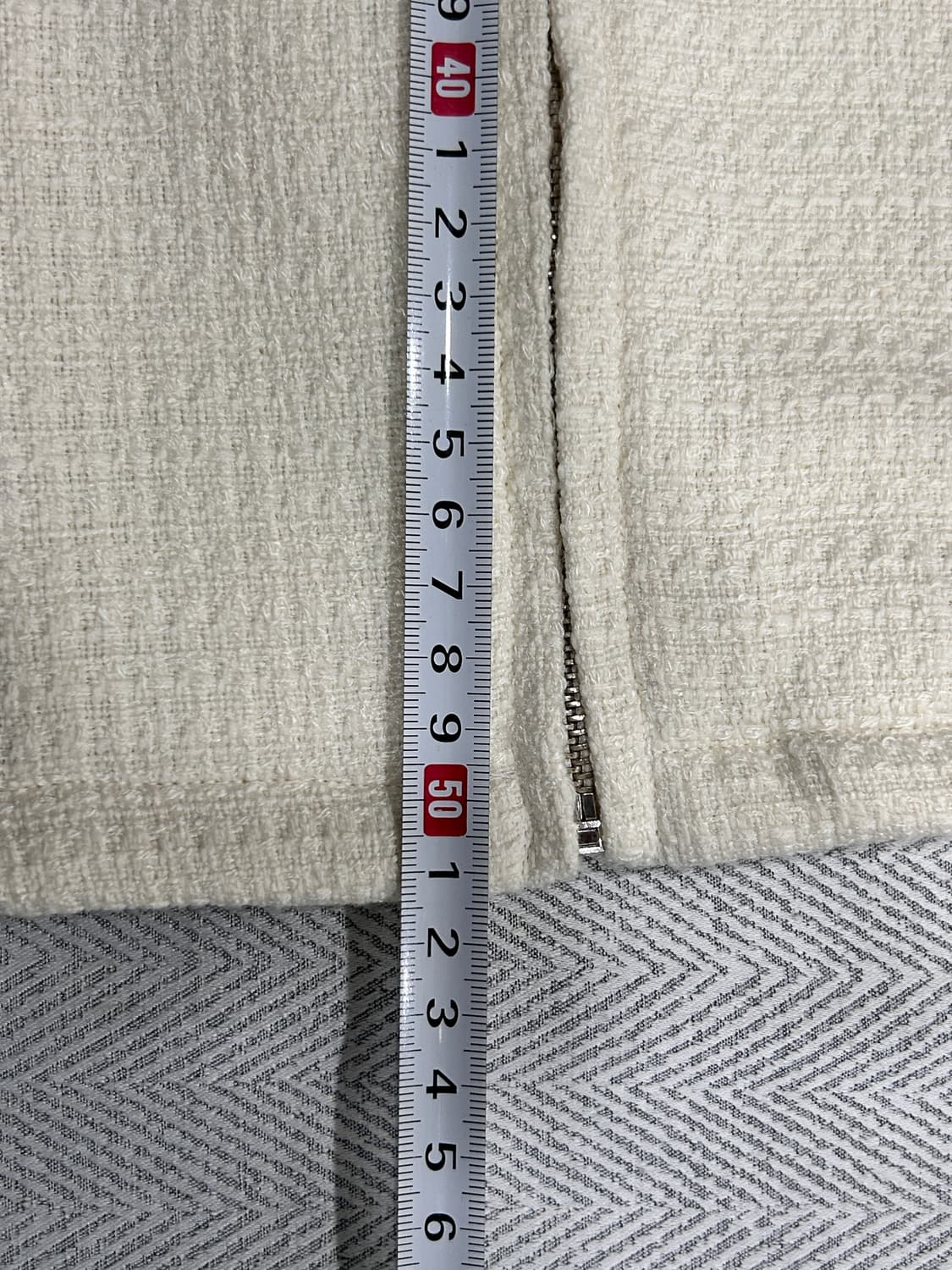 SOARE 크롭 트위드 집업 자켓  F 아이보리 상품이미지8