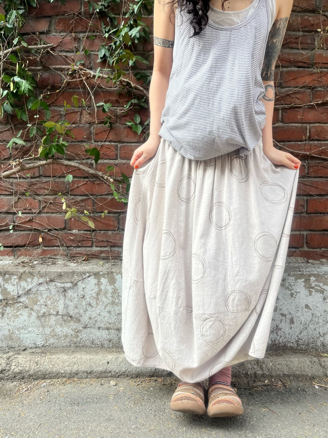 일본 무드 도트 벌룬 스커트 상품이미지2