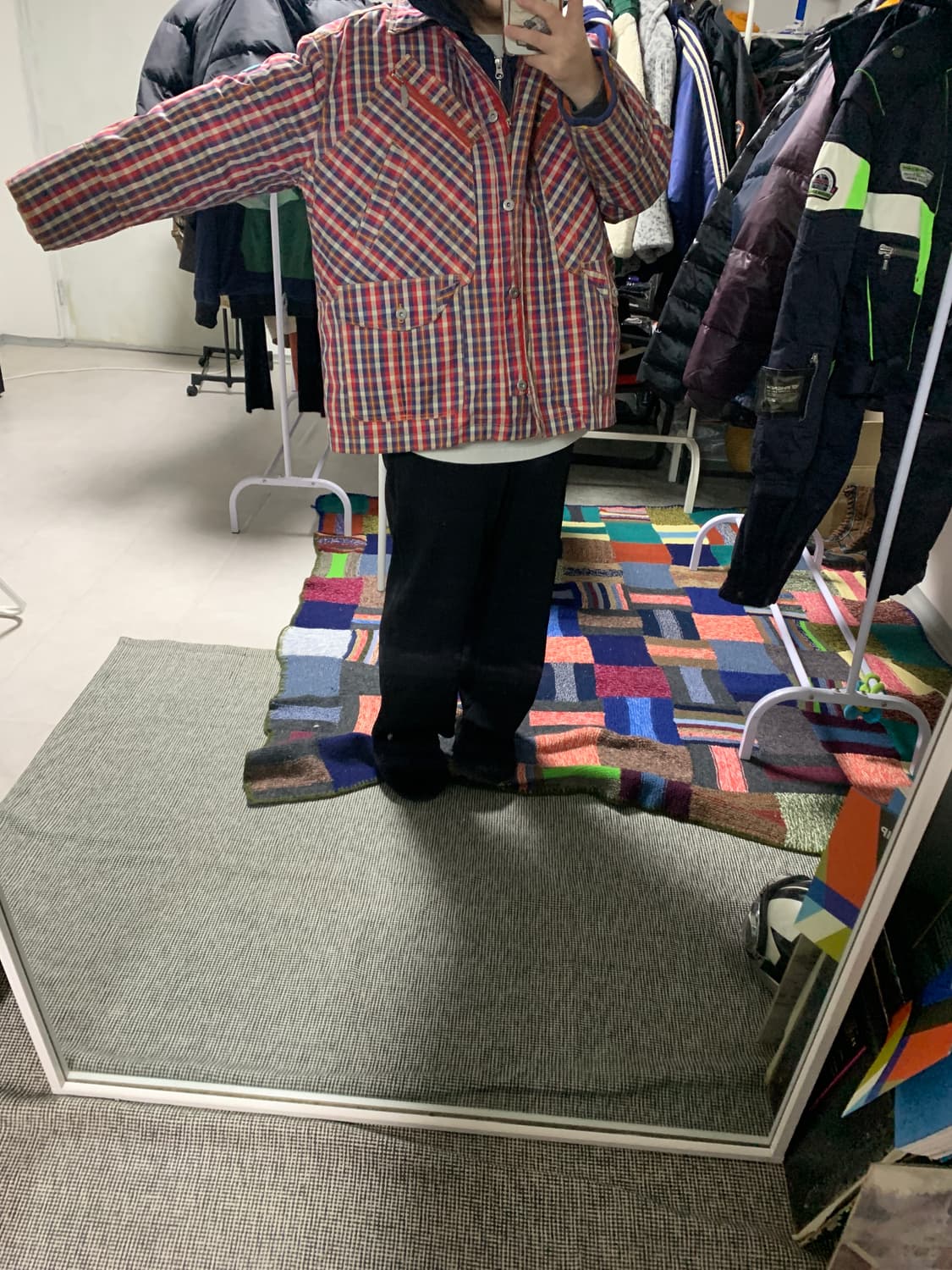 OILILY 체크패턴 패딩 점퍼 상품이미지10