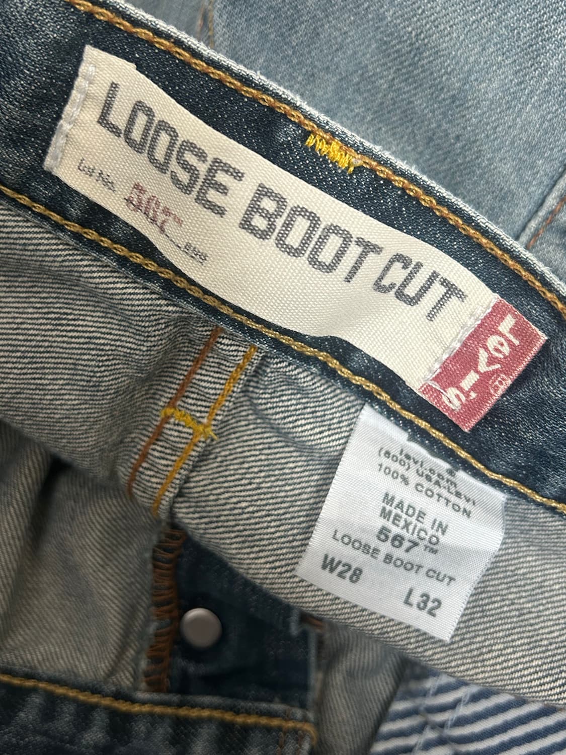 00s 리바이스 567 루즈 부츠컷 데님팬츠 상품이미지6