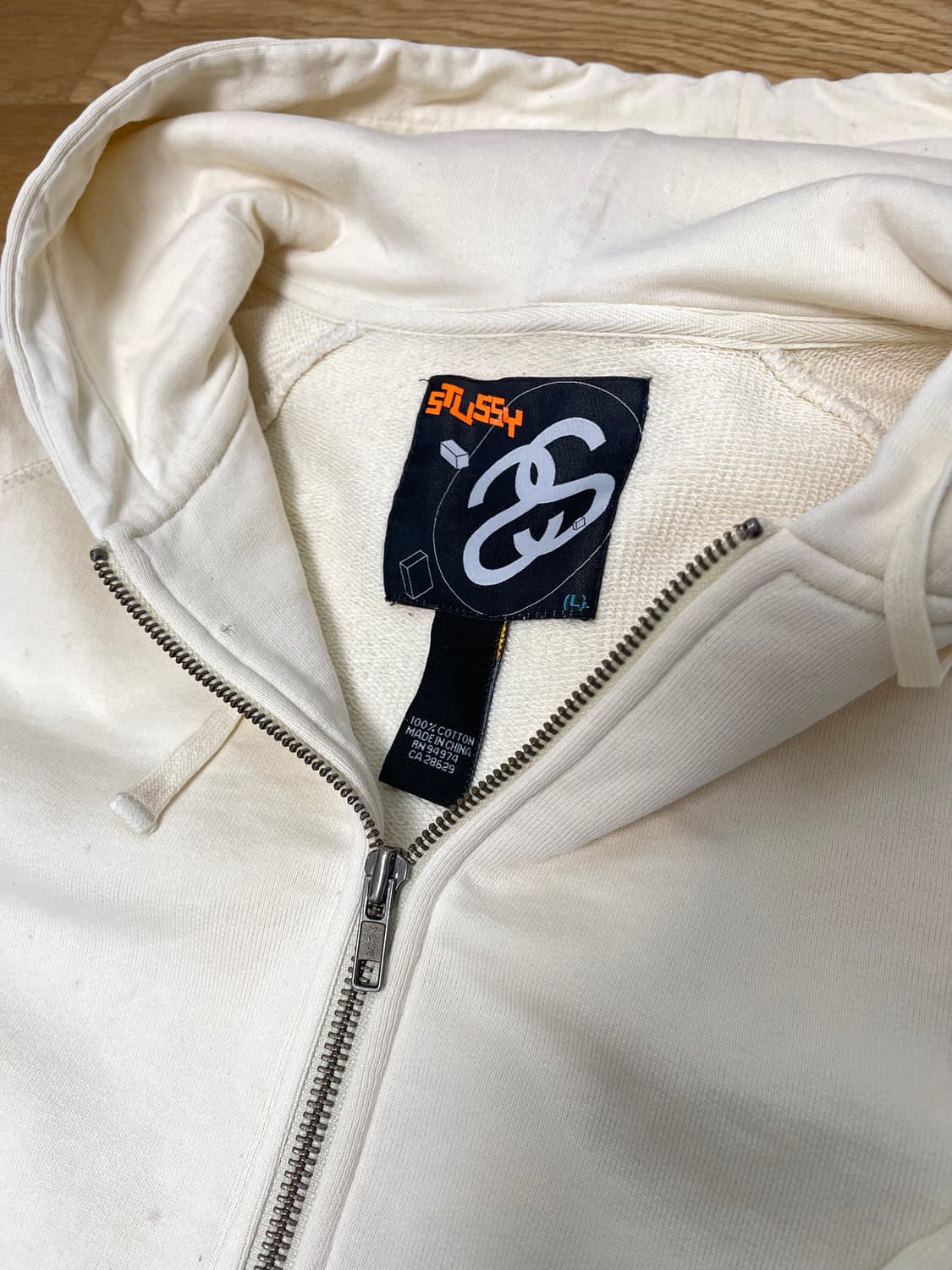 Stussy × Delta Zip-up Hoodie (Ivory) L 상품이미지3