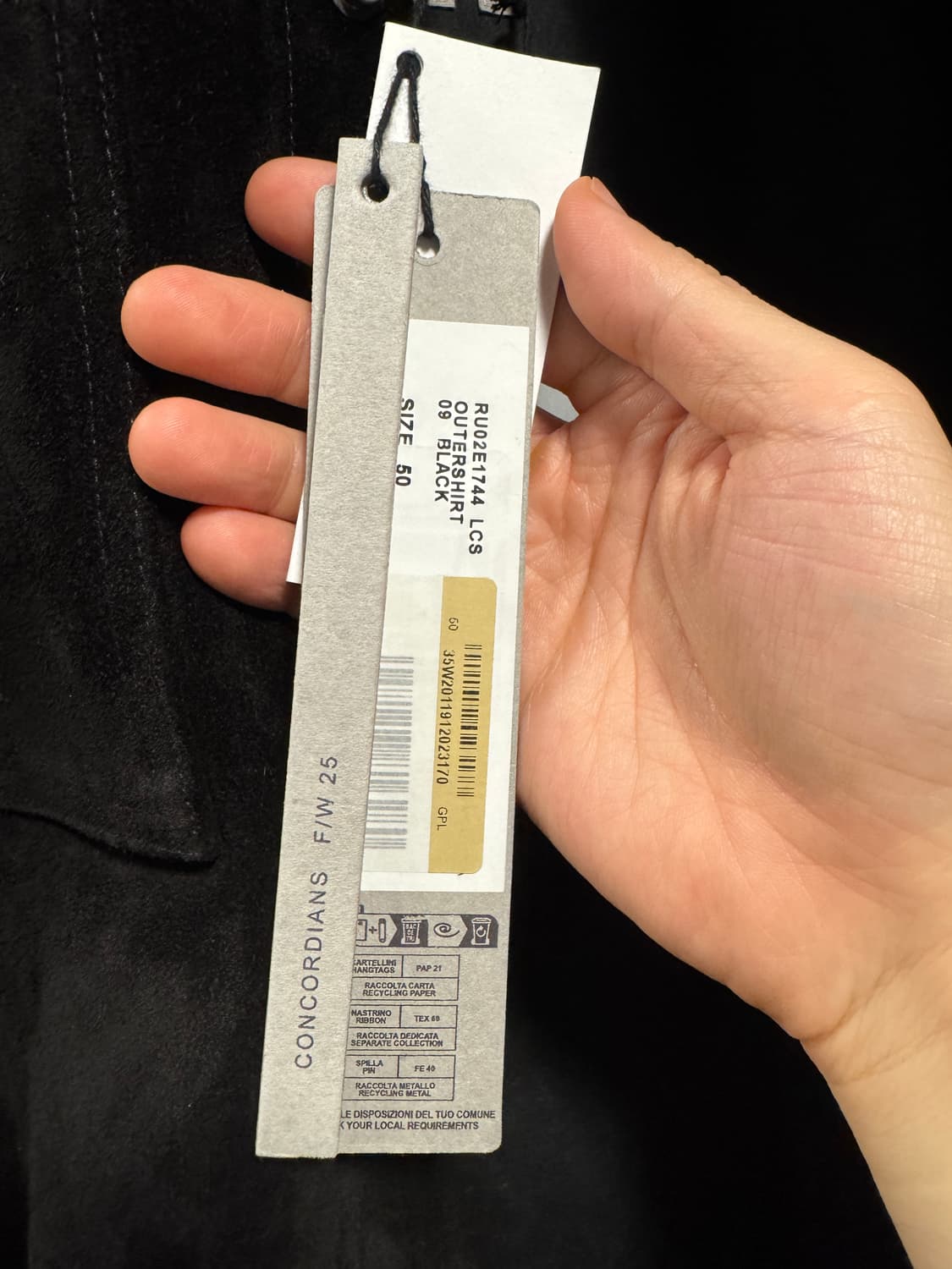 Rick Owens Suede Outershirt Black 50 상품이미지6