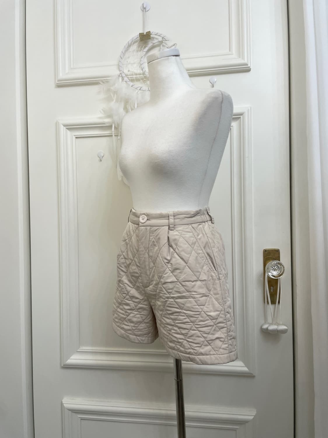 beige basic  padding short pants(size-L) 상품이미지2