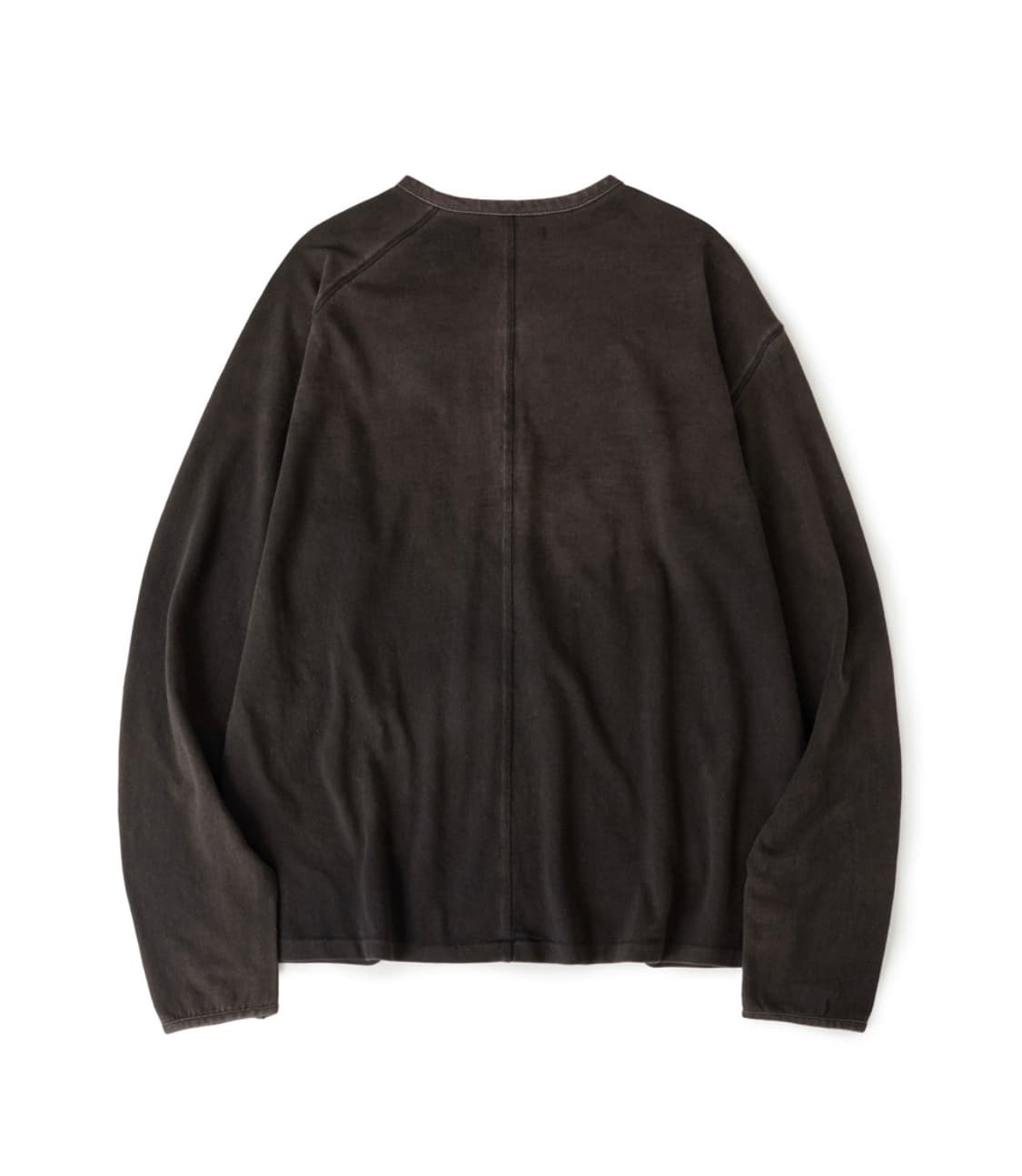해칭룸 double henley neck tee bleachedblack 상품이미지1