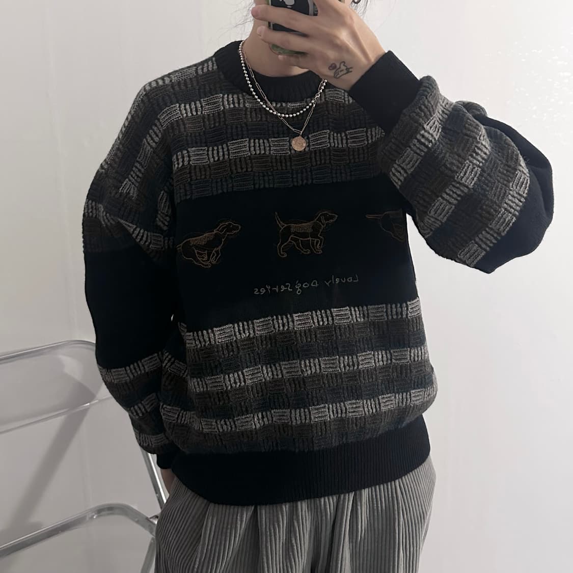 Laurel club® 올드스쿨 니트 일본빈티지 상품이미지1