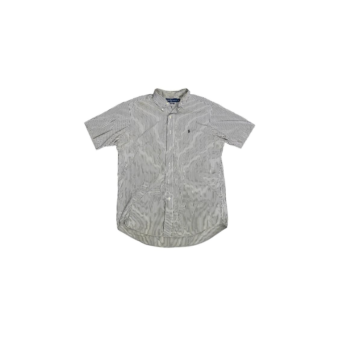 랄프 로렌 블랙 스트라이프 오버핏 반팔 셔츠 XL 상품이미지5